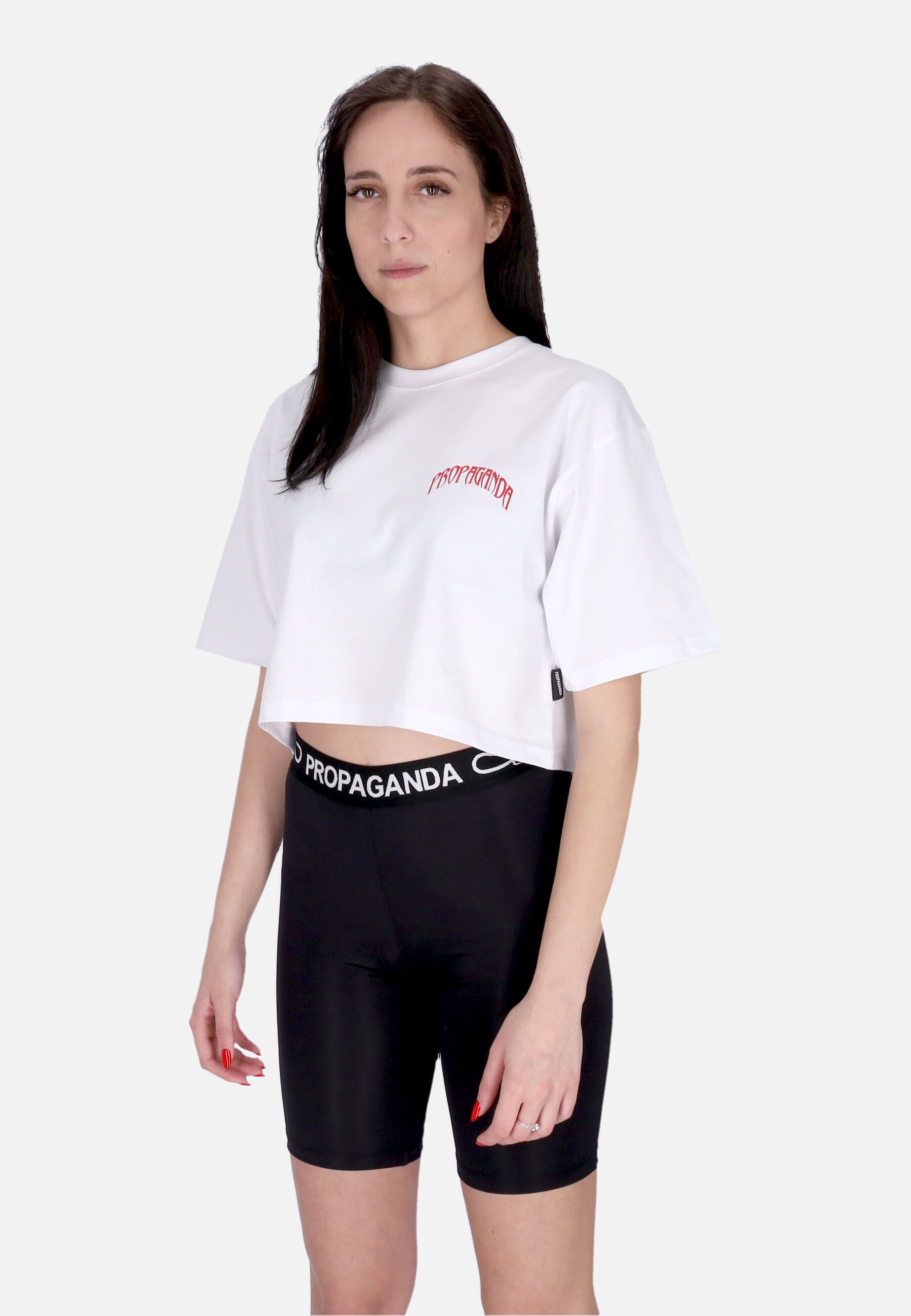 Maglietta Corta Donna W Triangle Bengala Crop Top Tee White 24SSPRTS931
