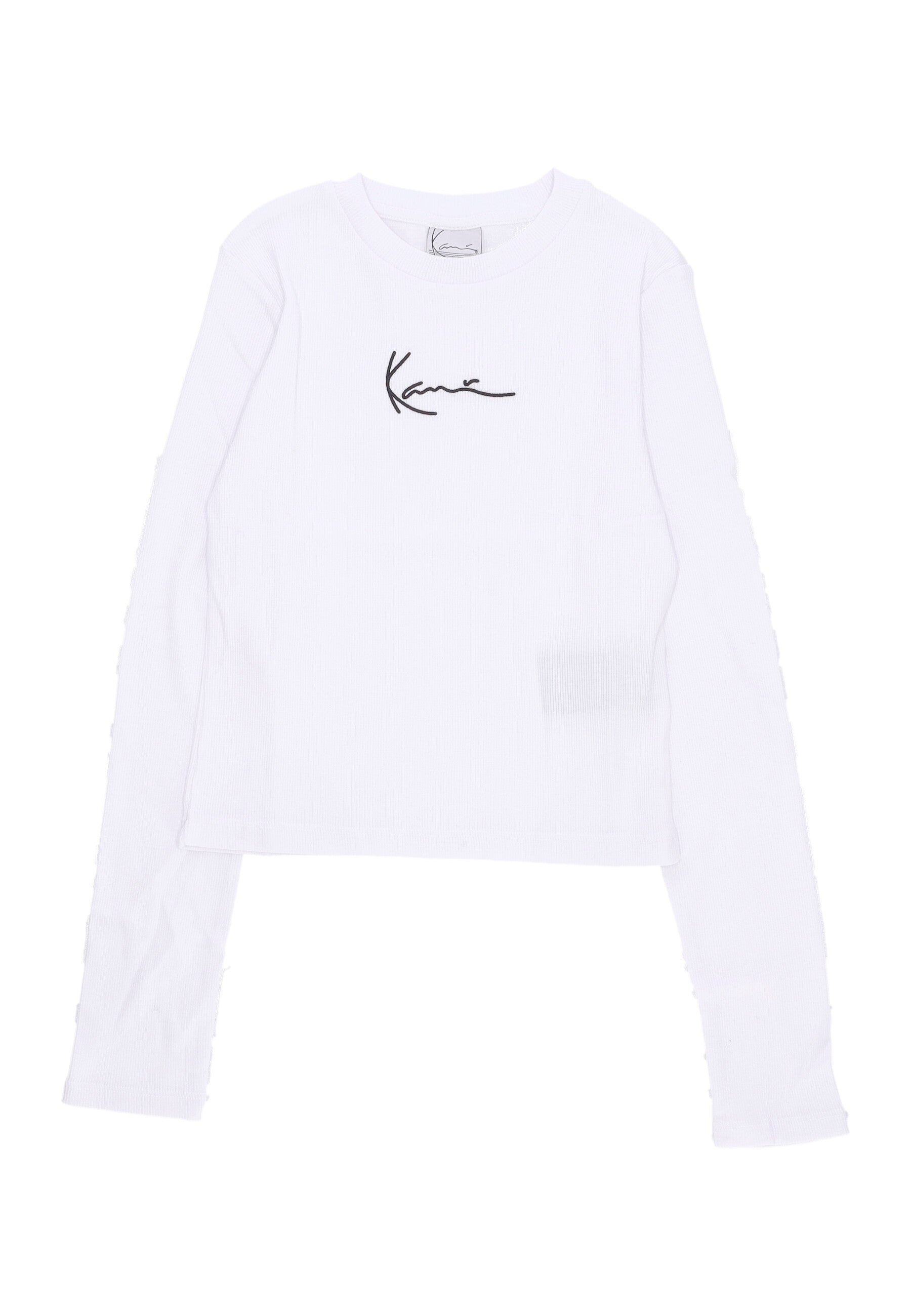 Maglietta Manica Lunga Donna W Small Signature Short L/s Rib White 61240014