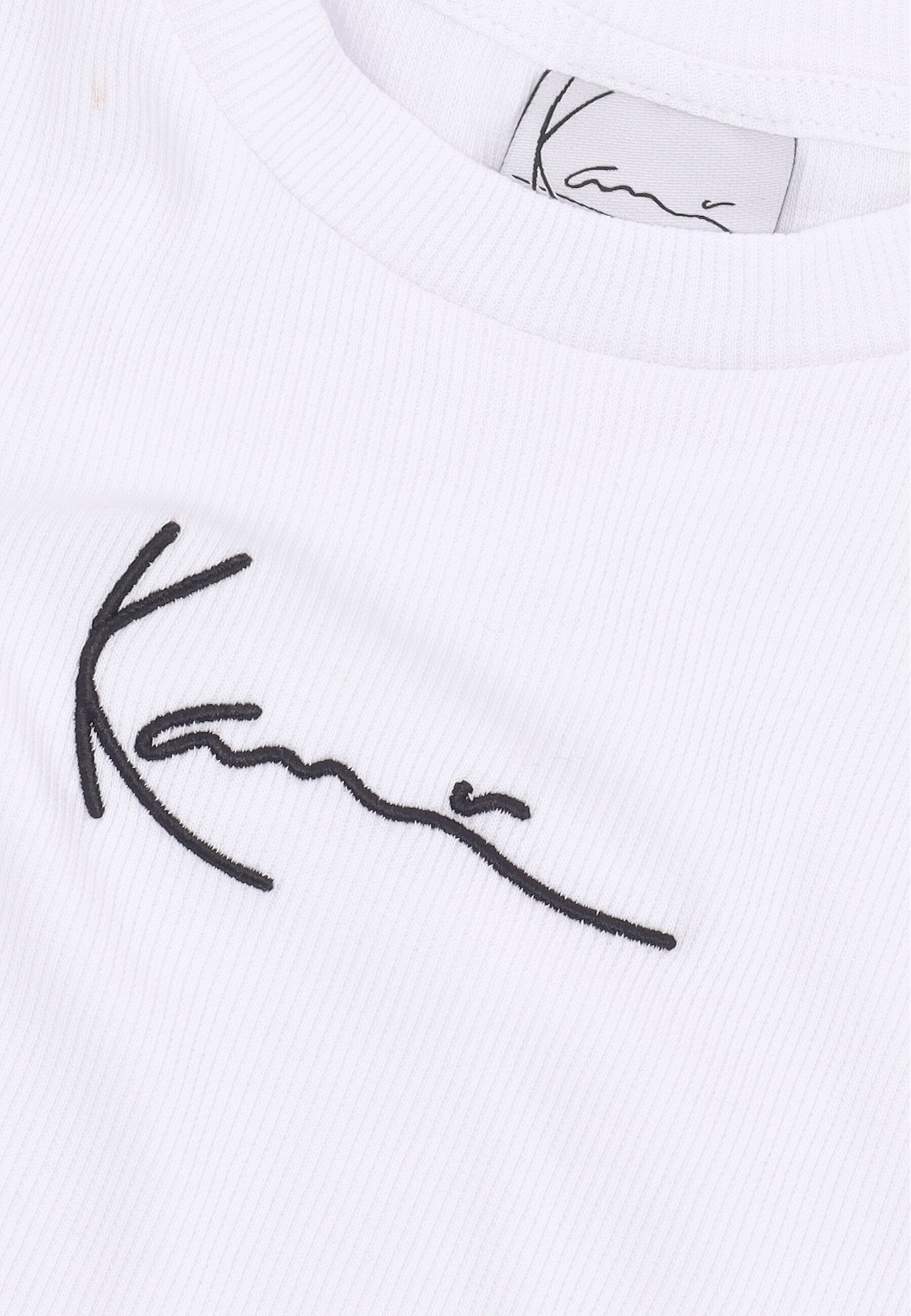 Maglietta Manica Lunga Donna W Small Signature Short L/s Rib White 61240014