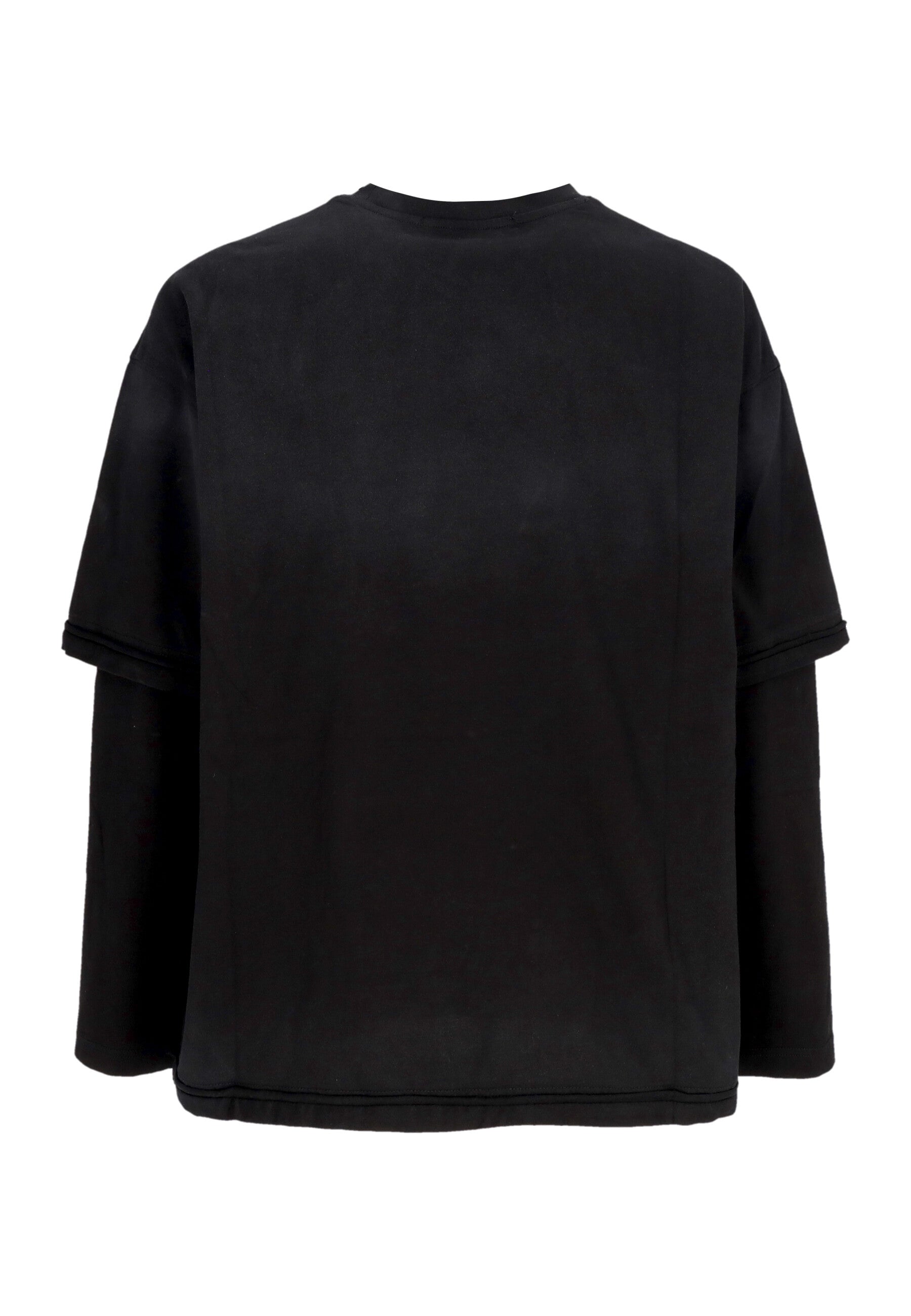 Maglietta Manica Lunga Uomo Layered L/s Tee Washed Black HTDM311604