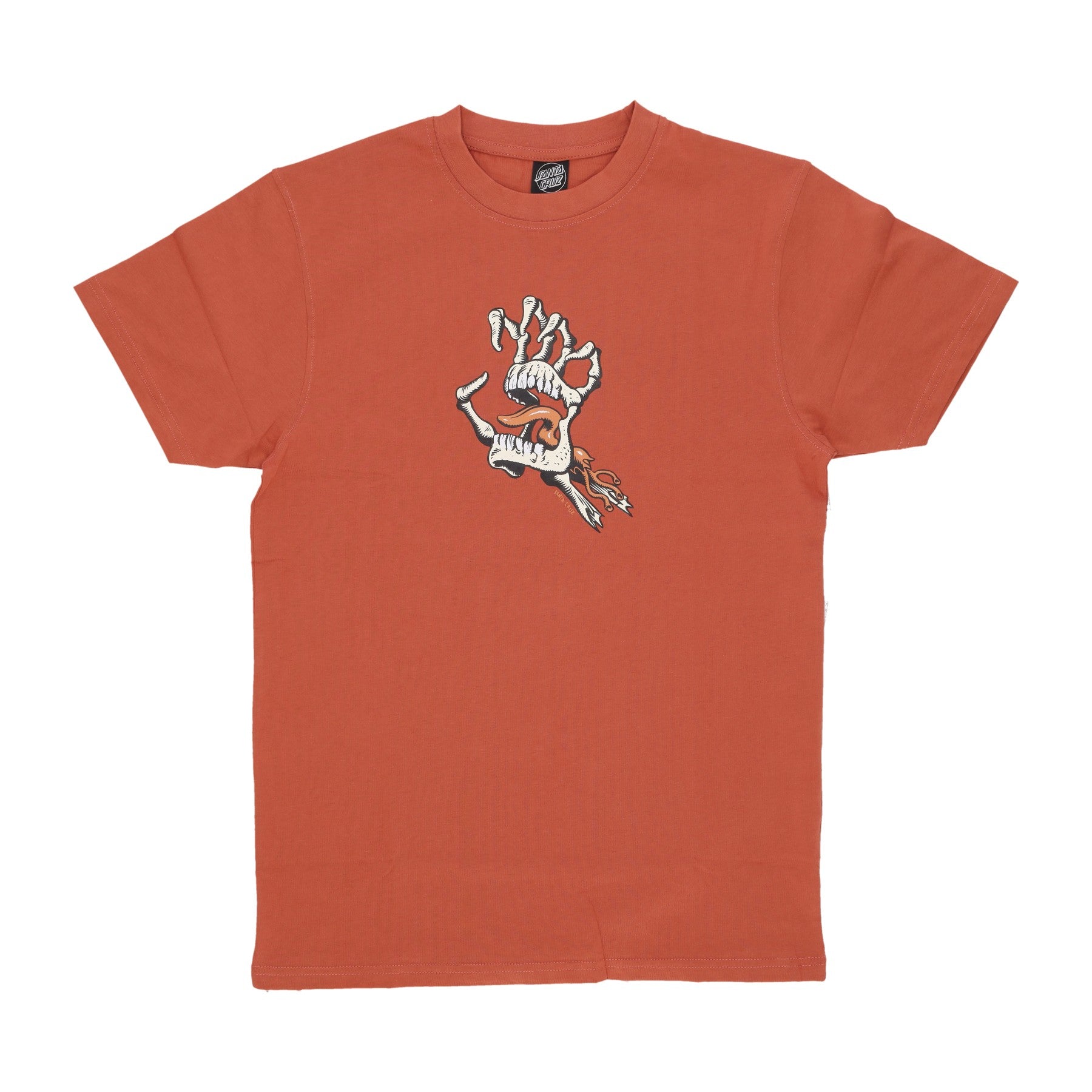 Maglietta Uomo Bone Hand Cruz Front Tee Terracotta SCA-TEE-10066