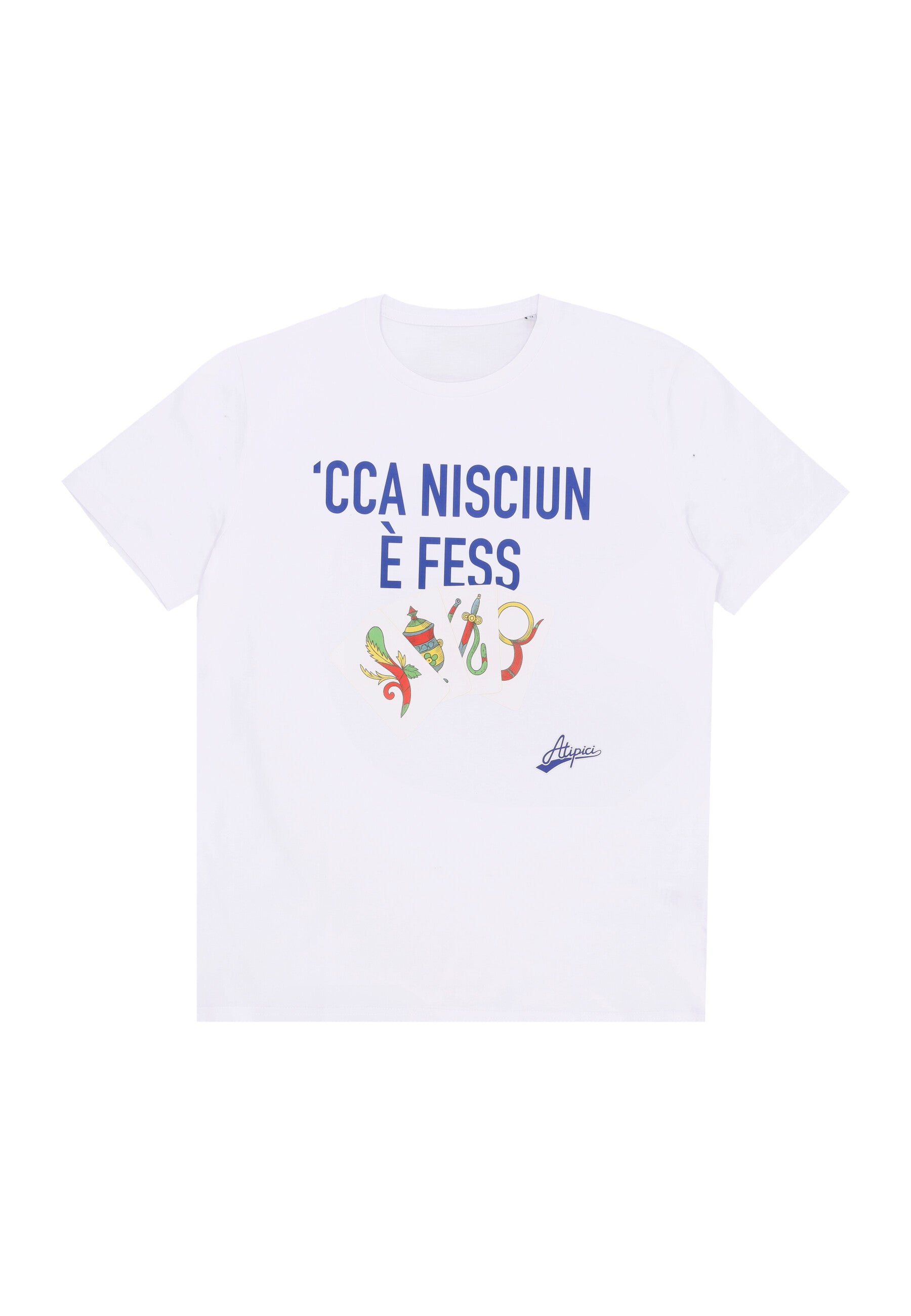 Maglietta Uomo Cca Nisciun E' Fess Tee White ATIPICI097-TS-CCANISCI