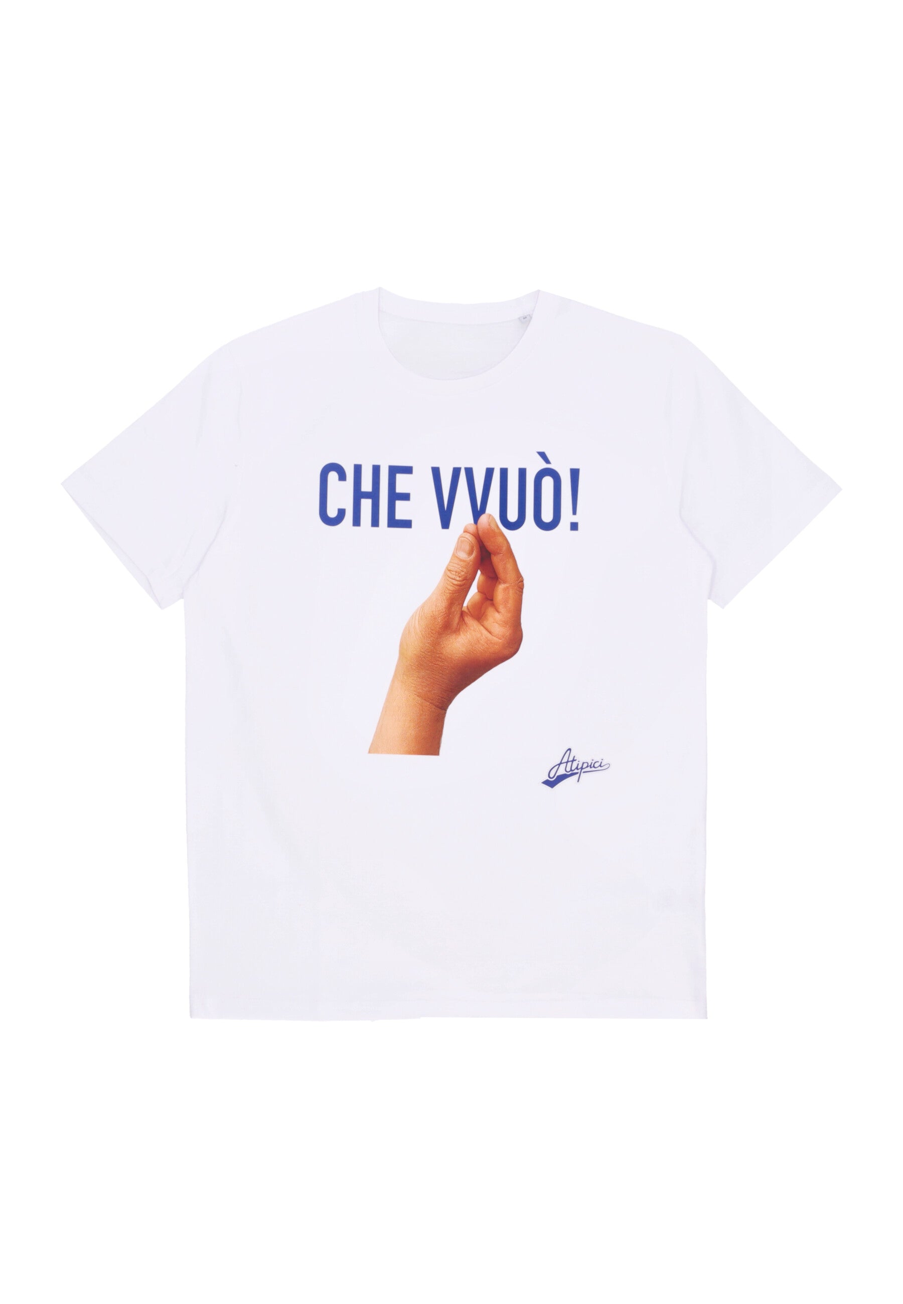 Maglietta Uomo Che Vvuo' Tee White ATIPICI108-TS-CHEVVUO