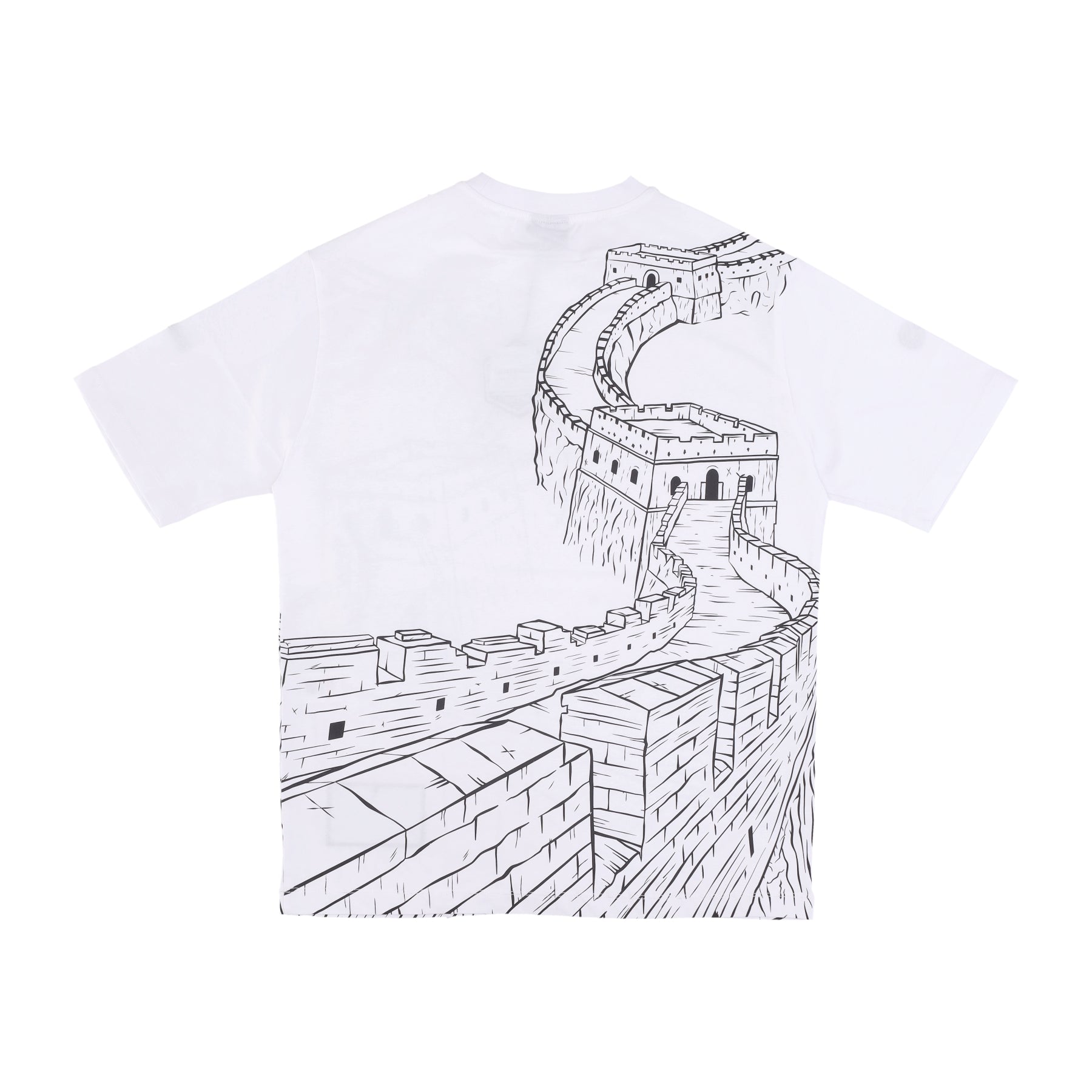 Maglietta Uomo Chinese Wall Outline Over Tee White TS694-TM-02