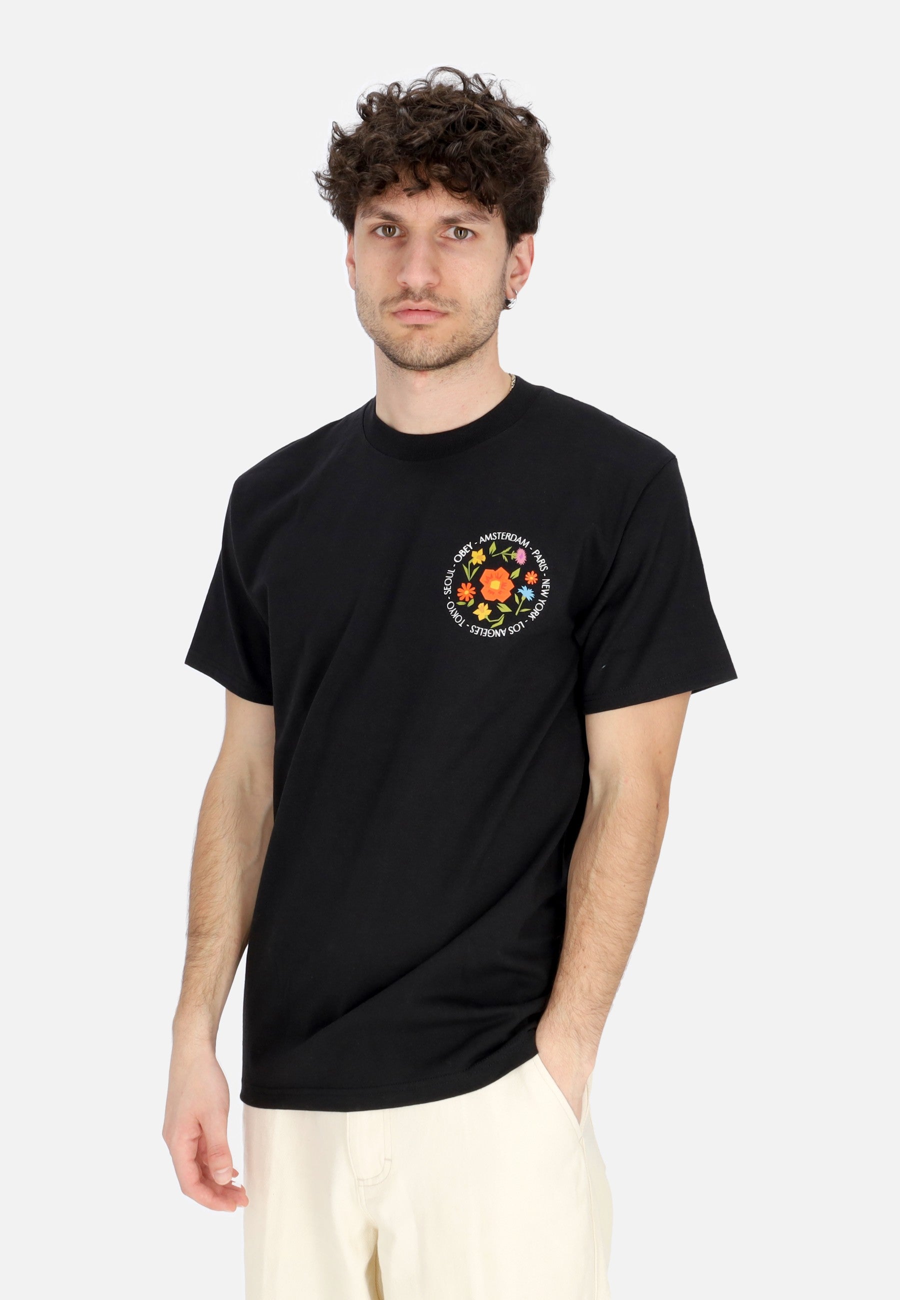 Maglietta Uomo City Flowers Classic Tee Black 165263695