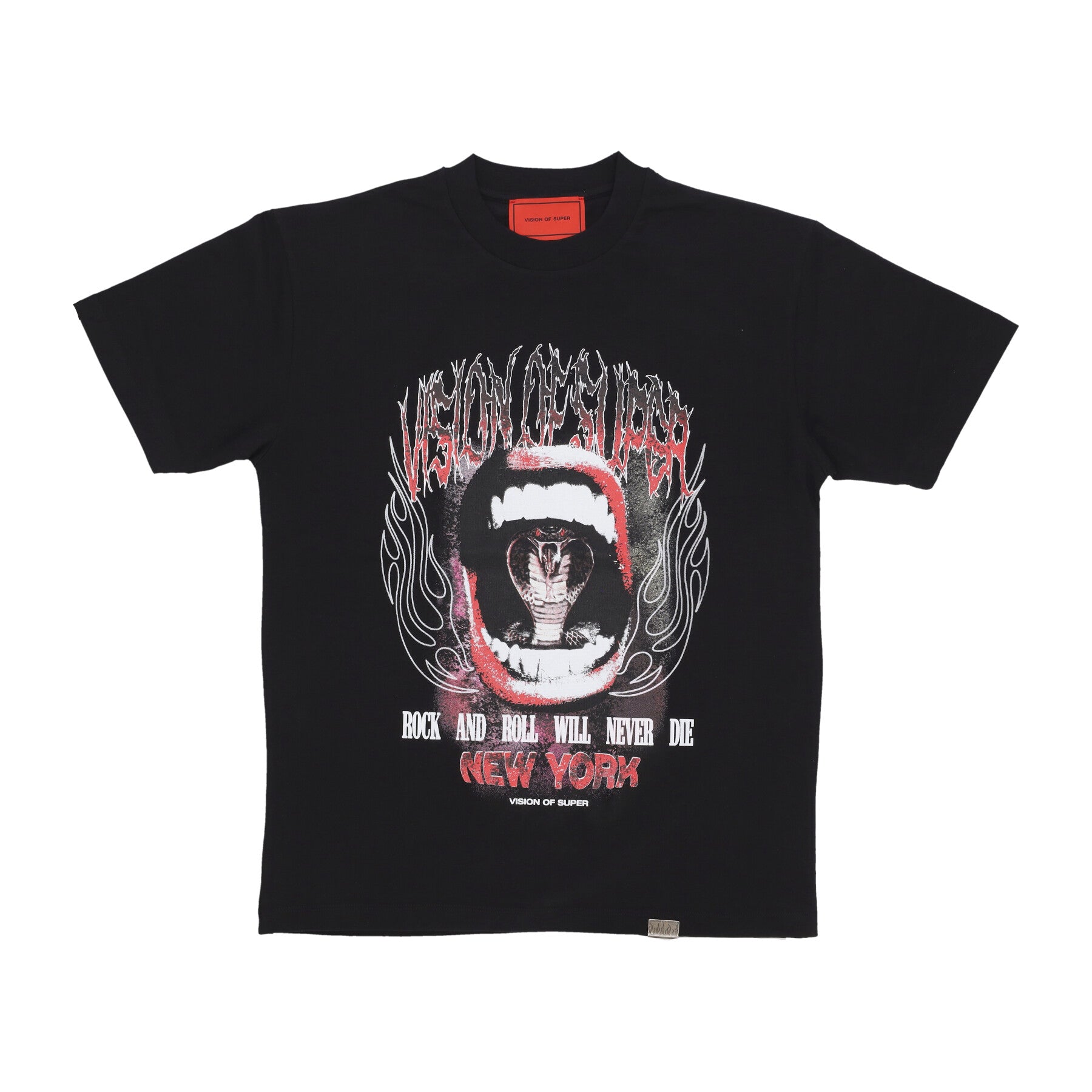 Maglietta Uomo Cobra Mouth Print Tee Black VS01120