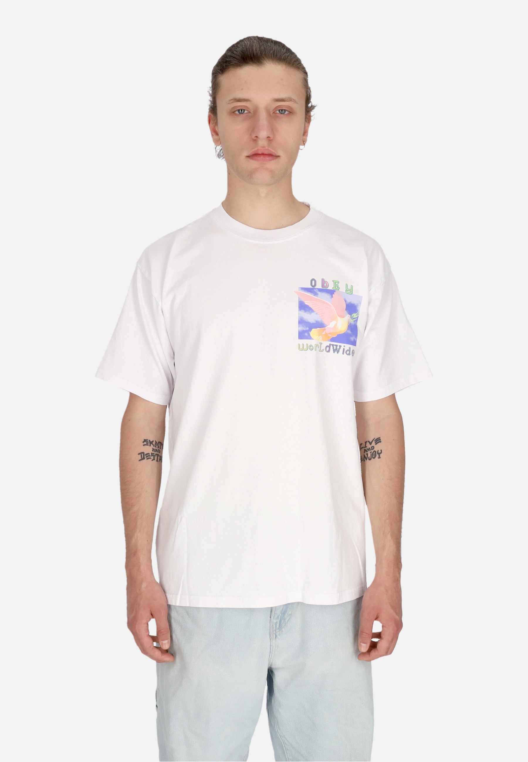 Maglietta Uomo Dove Of Peace Heavy Weight Classic Tee White 166913706