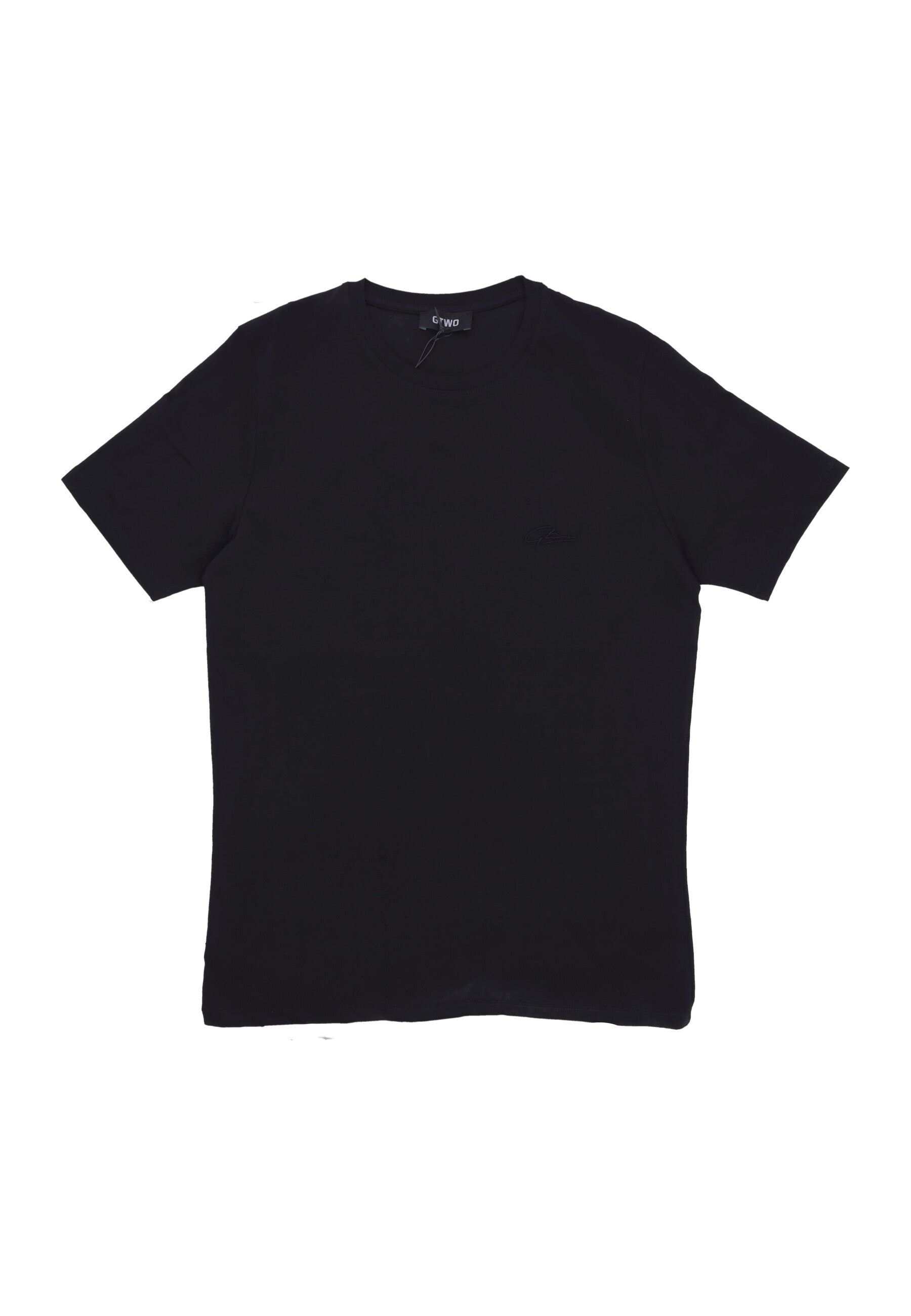 Maglietta Uomo Embroidered Logo Tee Black G-01