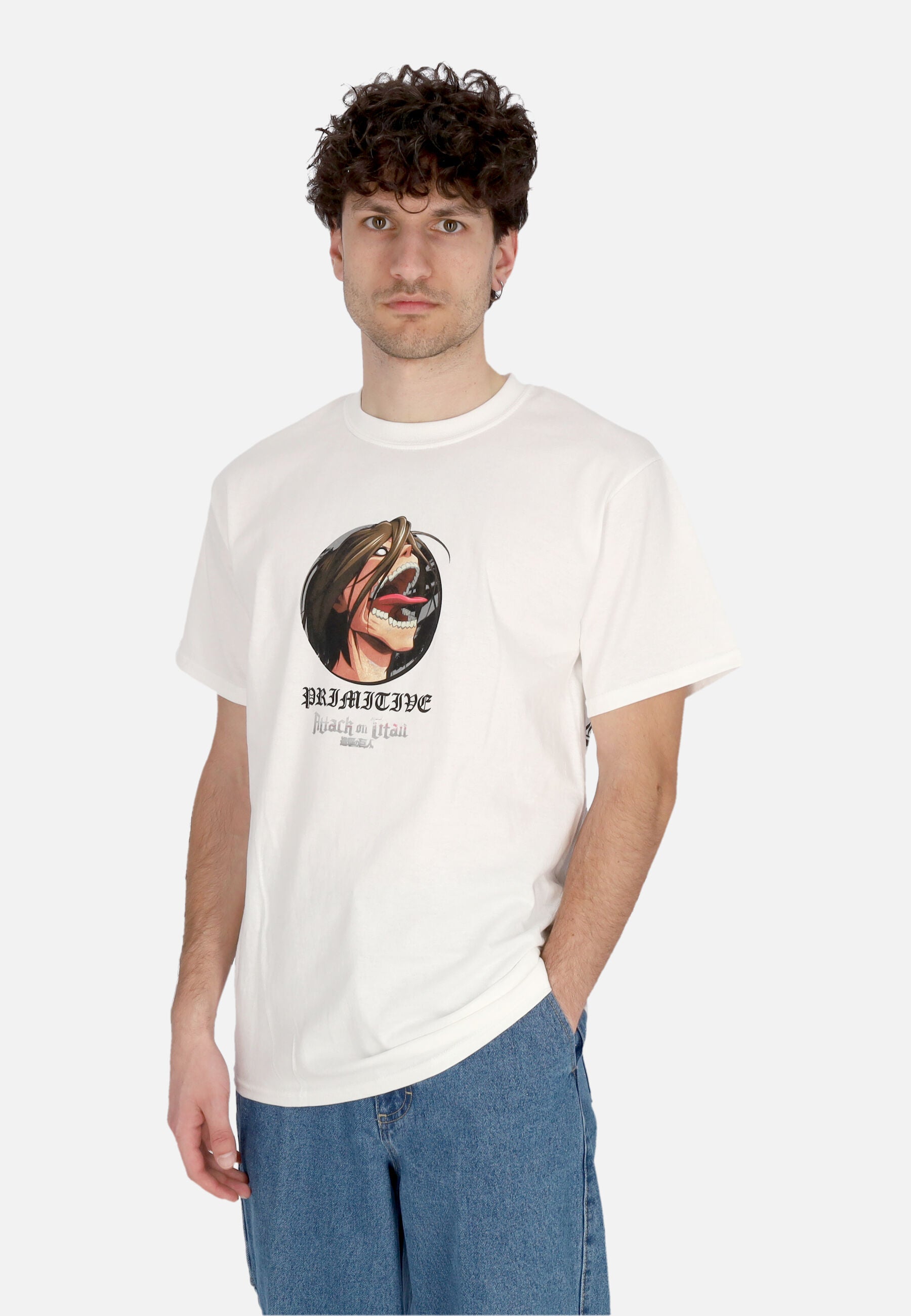 Maglietta Uomo Future Memory Tee X Attack On Titan White PRASSP2418