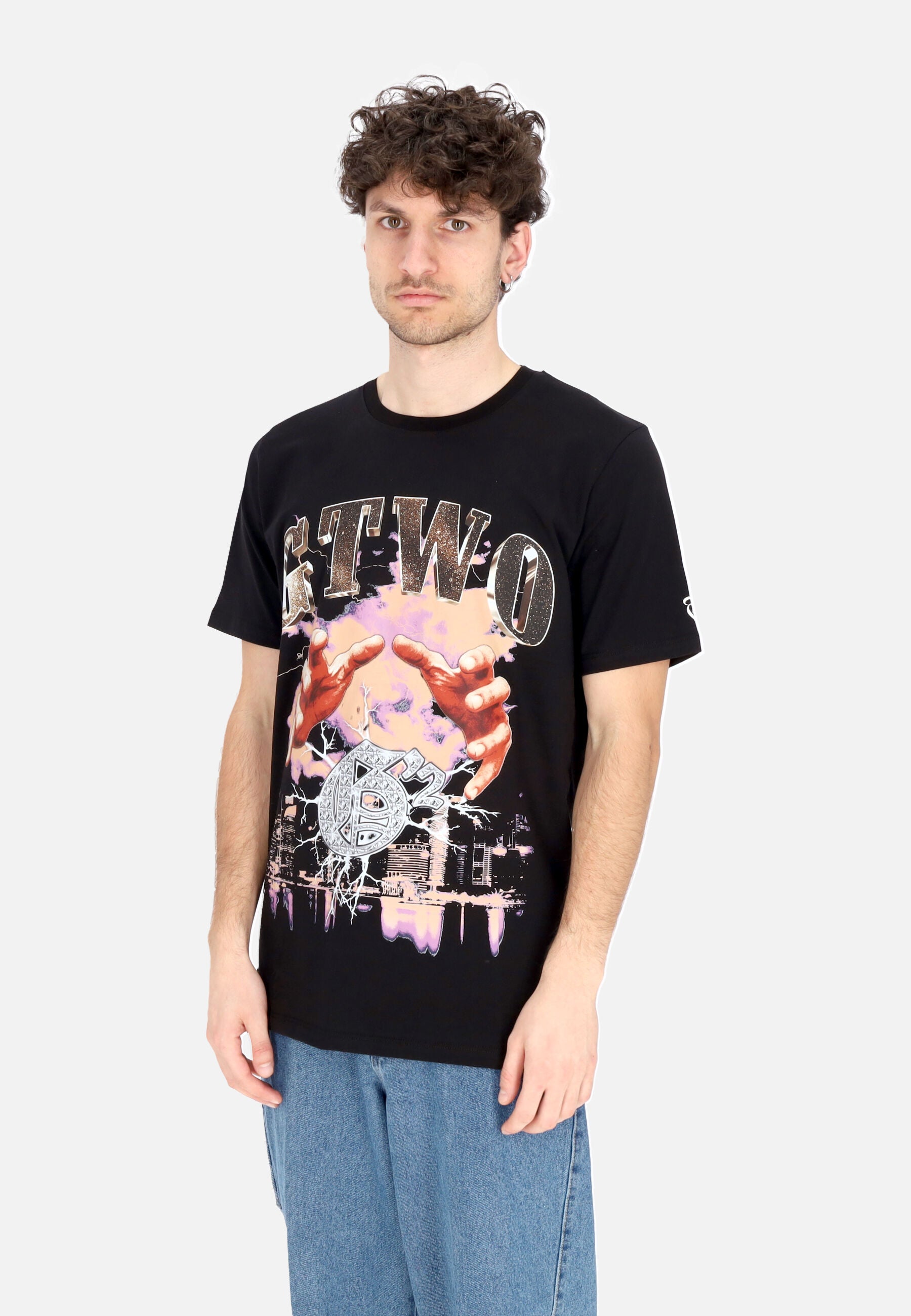 Maglietta Uomo Hands On Tee Black G-18