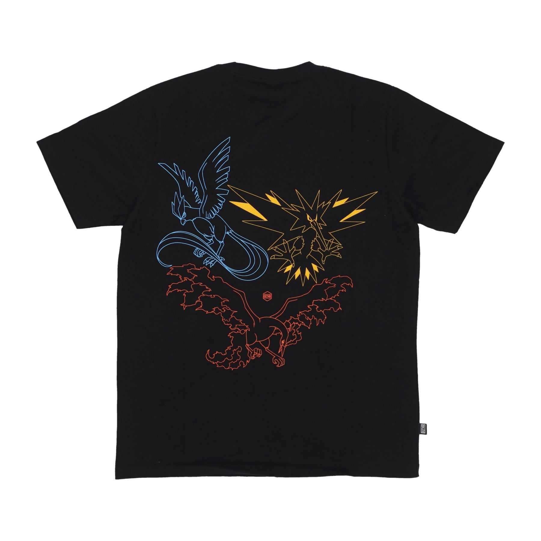Maglietta Uomo Legendary Birds Tee X Pokemon Black TS673-TT-01