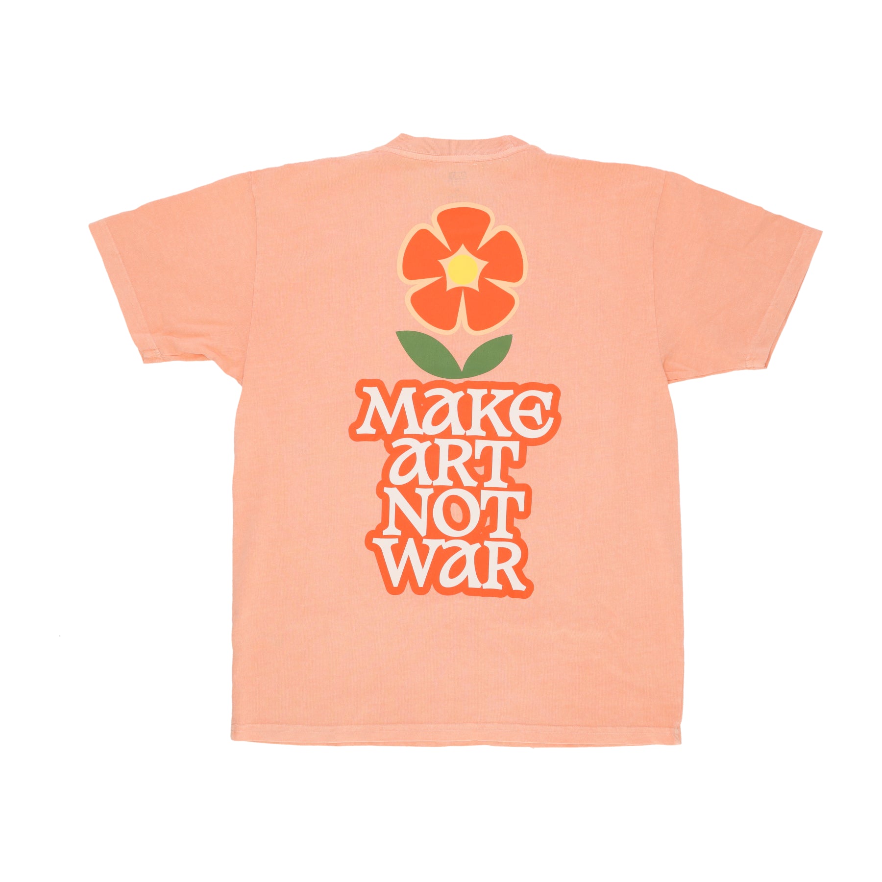 Maglietta Uomo Make Art Not War Flower Pigment Tee Pigment Peach Parfait 163813766