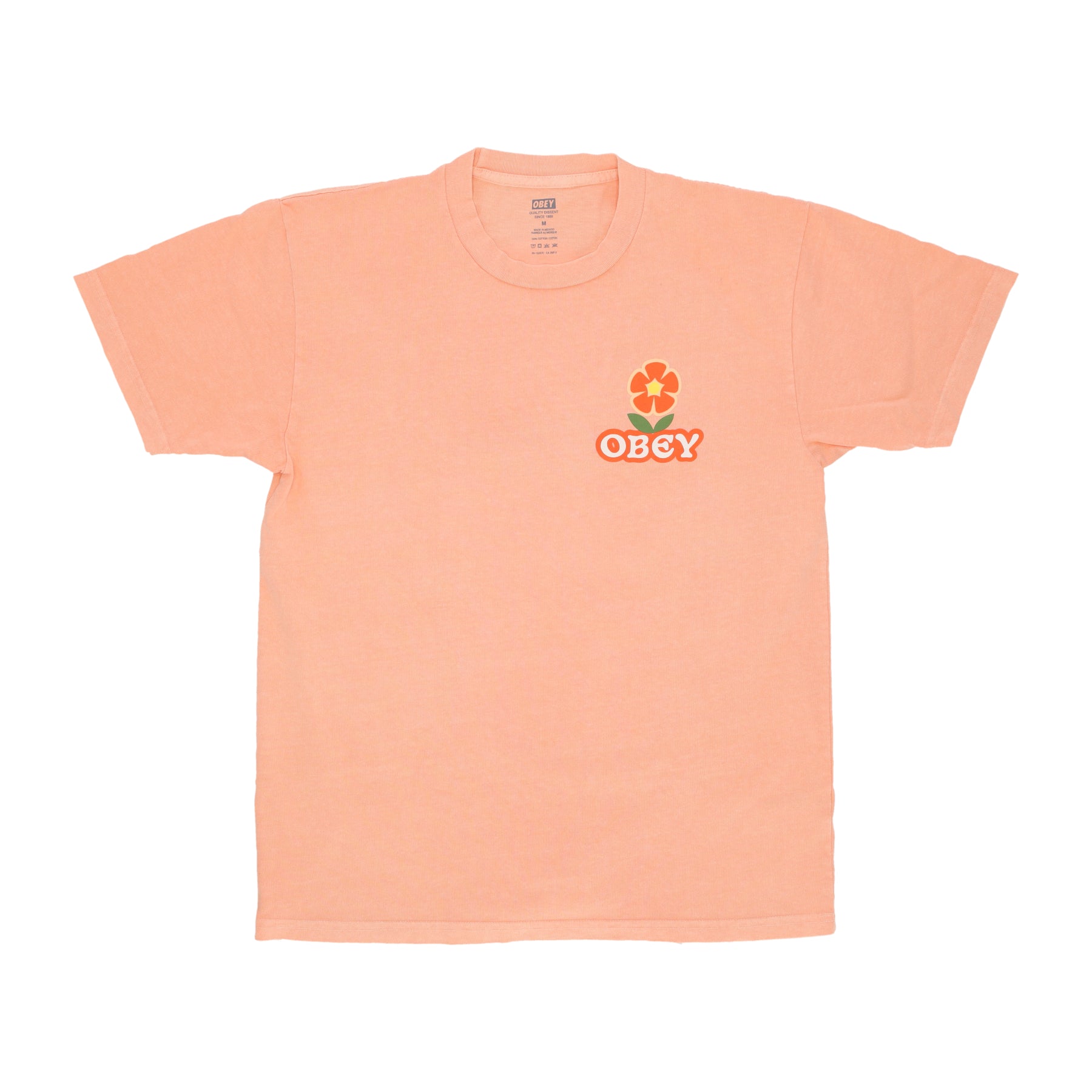 Maglietta Uomo Make Art Not War Flower Pigment Tee Pigment Peach Parfait 163813766