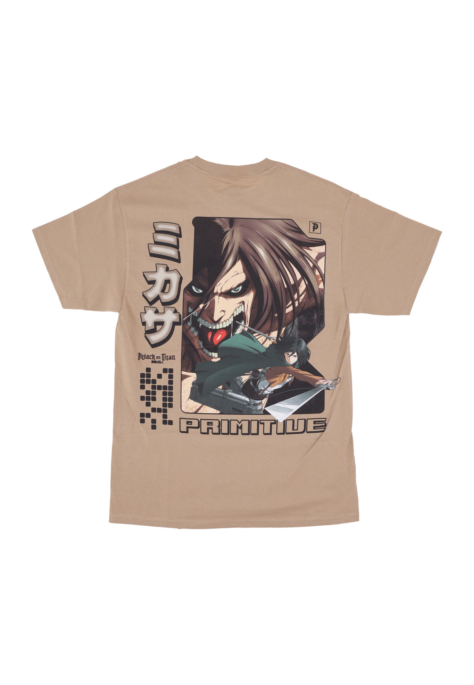Primitive Men's T-Shirt Mikasa Tee X Attack On Titan Black