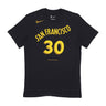Maglietta Uomo Nba City Edition Essential Tee No 30 Stephen Curry Golwar Black FN1213-013