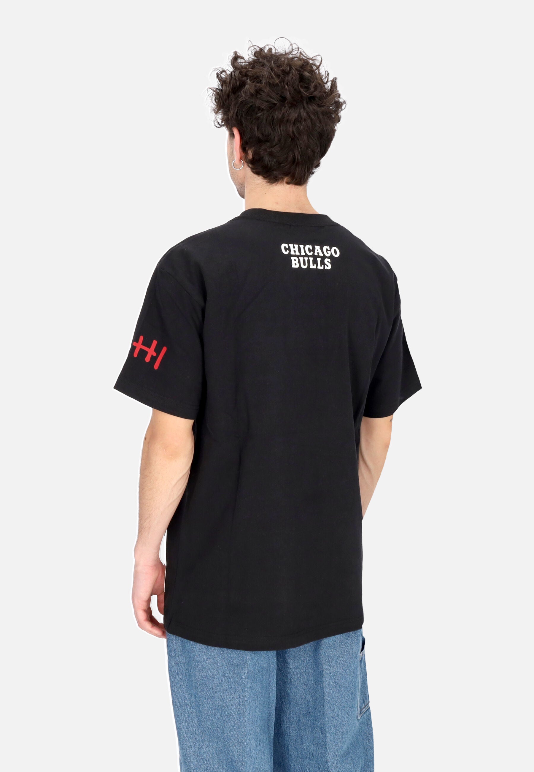 Maglietta Uomo Nba Heavyweight Premium Player Vintage Logo Tee Dennis Rodman Chibul Black TCRW6611-CBUYYDRDBLCK