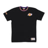 Maglietta Uomo Nba Jacquard Ringer Vintage Logo Tee Loslak Black TCRW6601-LALYYPPPBLCK