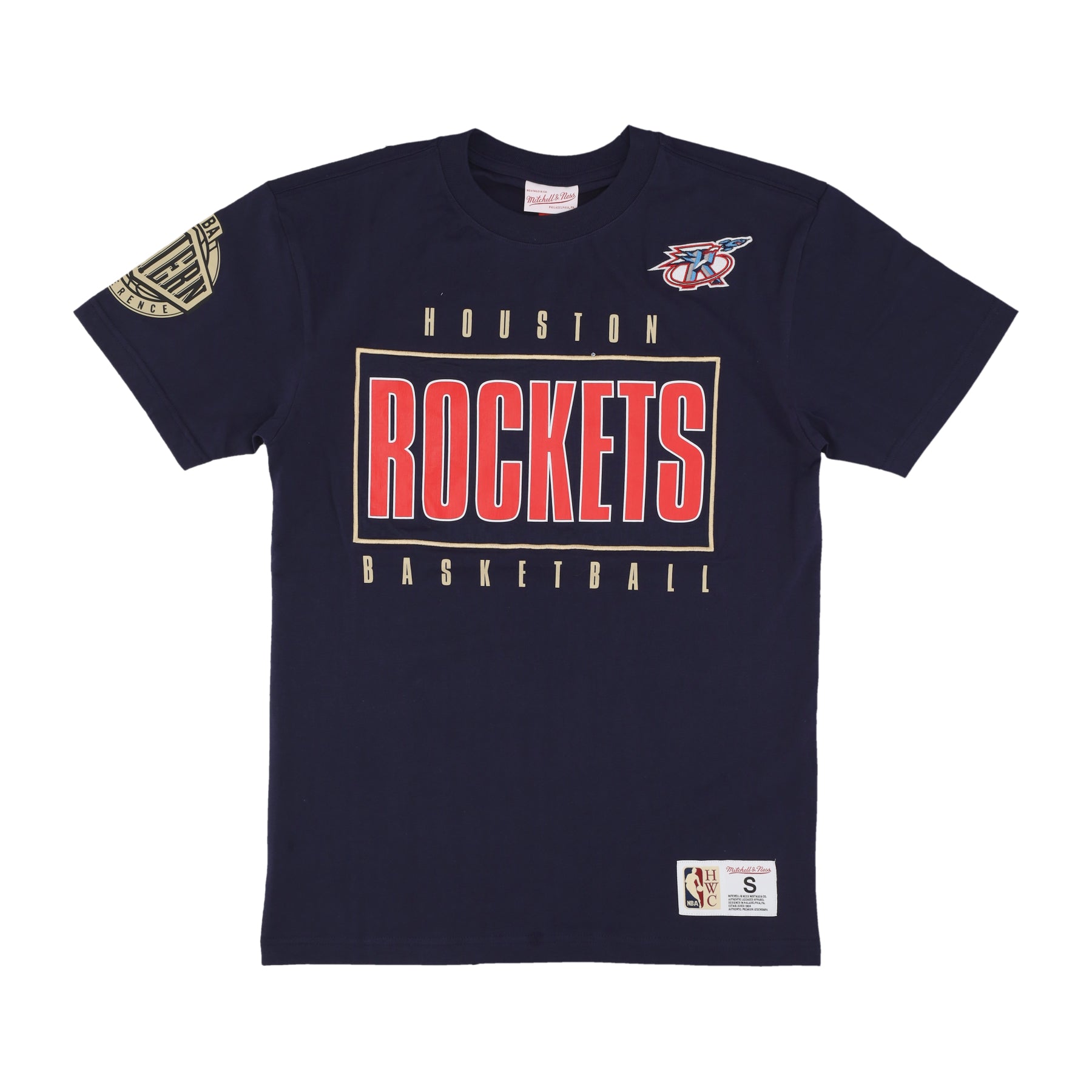 Maglietta Uomo Nba Team Og 2.0 Premium Vintage Logo Tee Houroc Original Team Colors TCRW7096-HROYYPPPNAVY