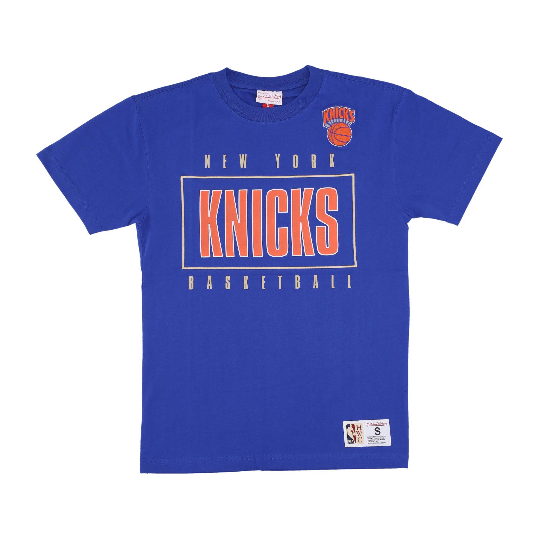 Maglietta Uomo Nba Team Og 2.0 Premium Vintage Logo Tee Neykni Original Team Colors TCRW7096-NYKYYPPPROYA