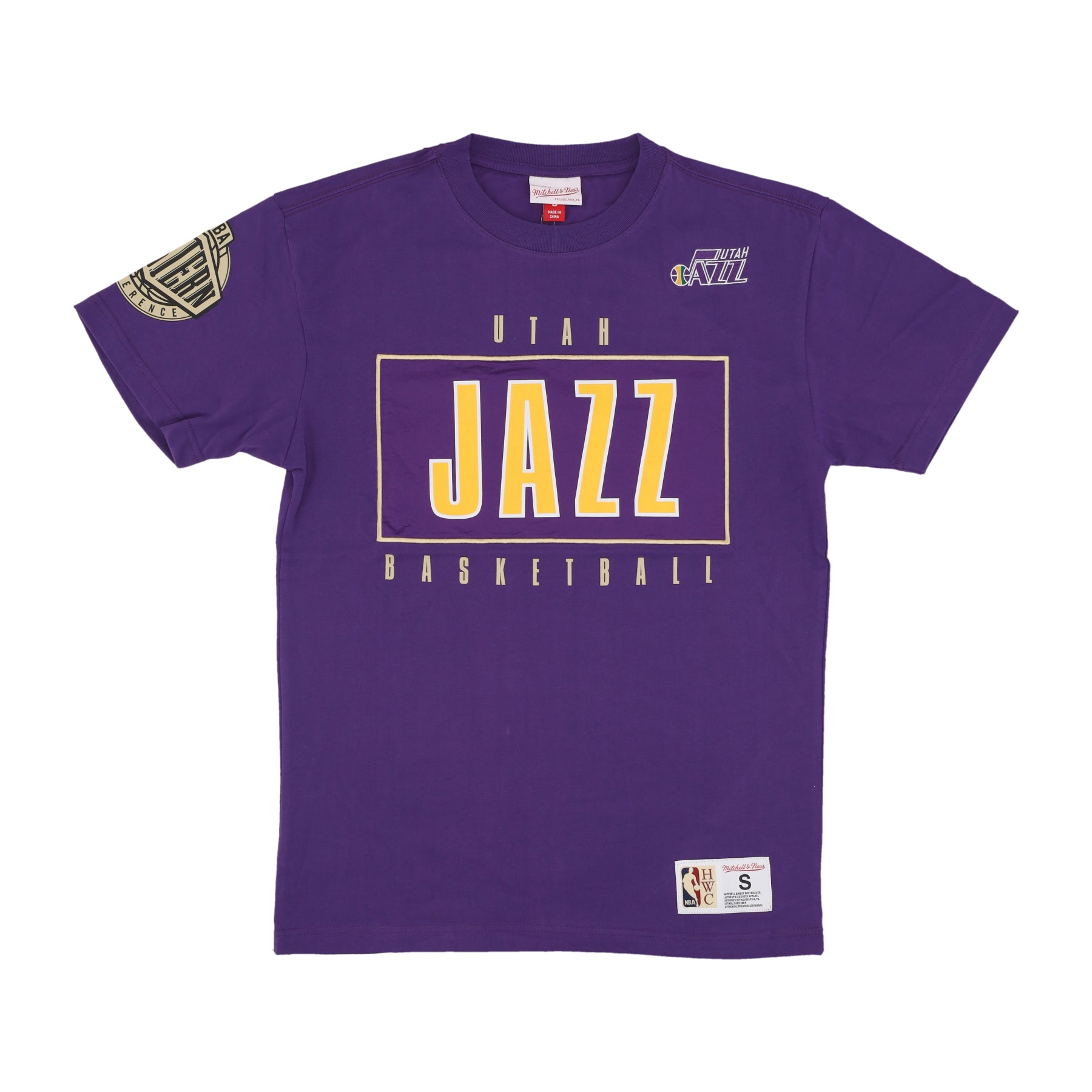 Maglietta Uomo Nba Team Og 2.0 Premium Vintage Logo Tee Utajaz Original Team Colors TCRW7096-UJAYYPPPRGPR
