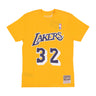 Maglietta Uomo Nba Tee No 32 Magic Johnson Loslak Original Team Colors BMTRINTL1074-LALMJYELL