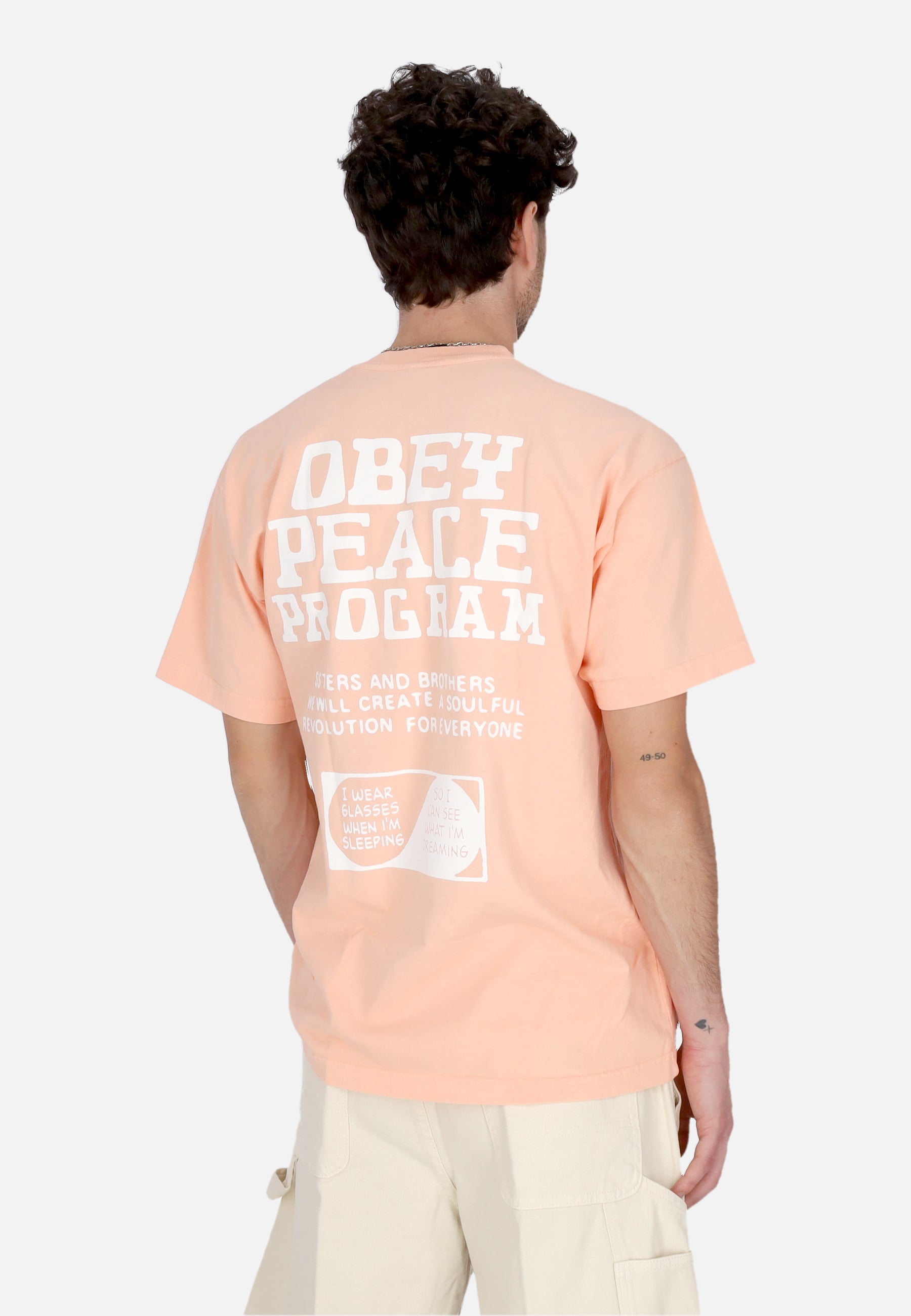 Maglietta Uomo Peace Program Heavy Weight Classic Tee Peach Parfait 166913704