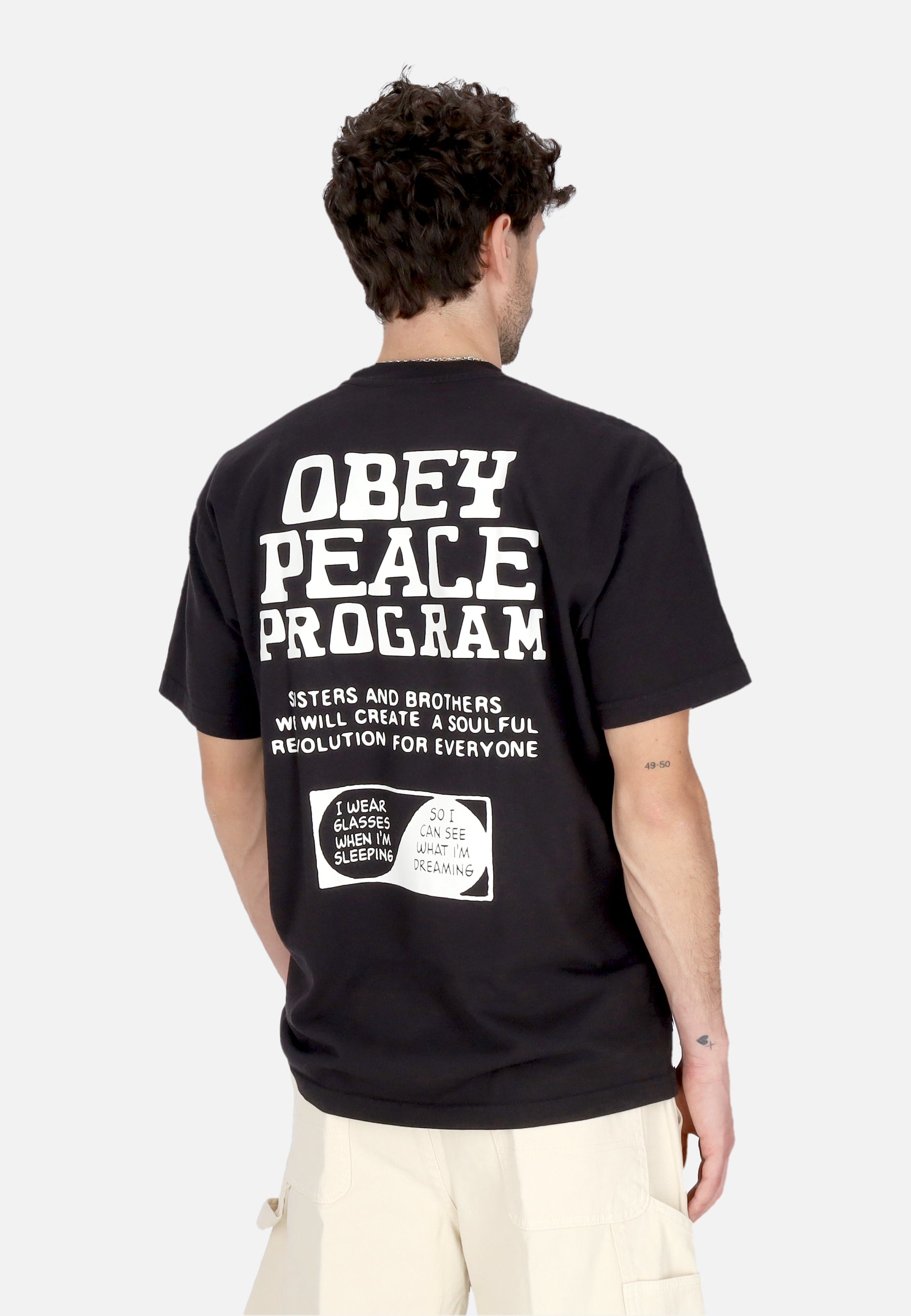 Maglietta Uomo Peace Program Heavy Weight Classic Tee Vintage Black 166913704