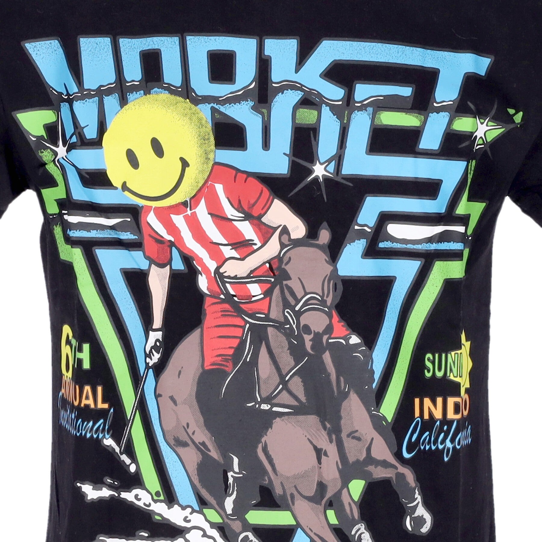 Maglietta Uomo Polo Horserace Tee X Smiley Black 399000978