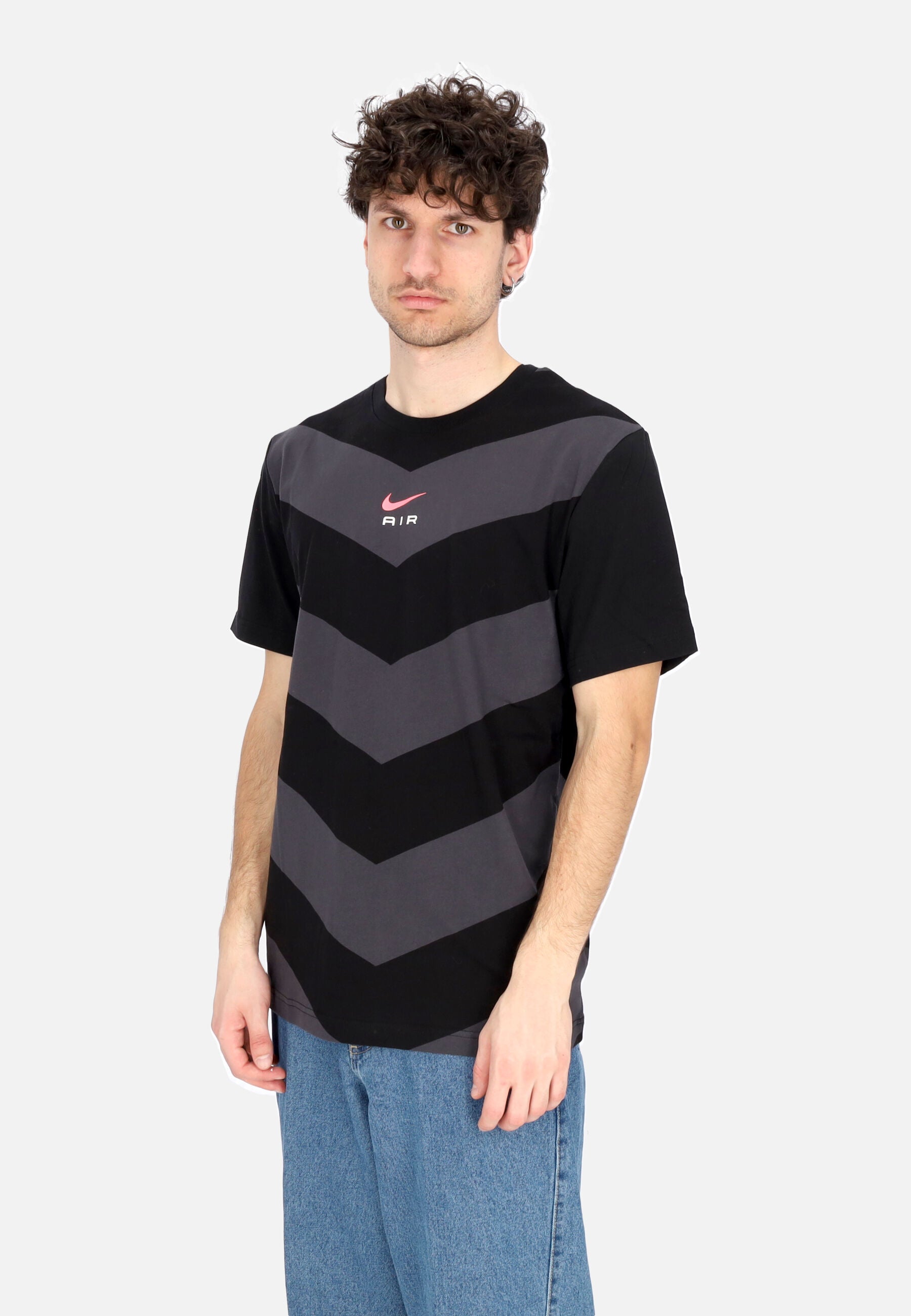 Maglietta Uomo Sportswear All Over Print Air Tee Black HF5526-010