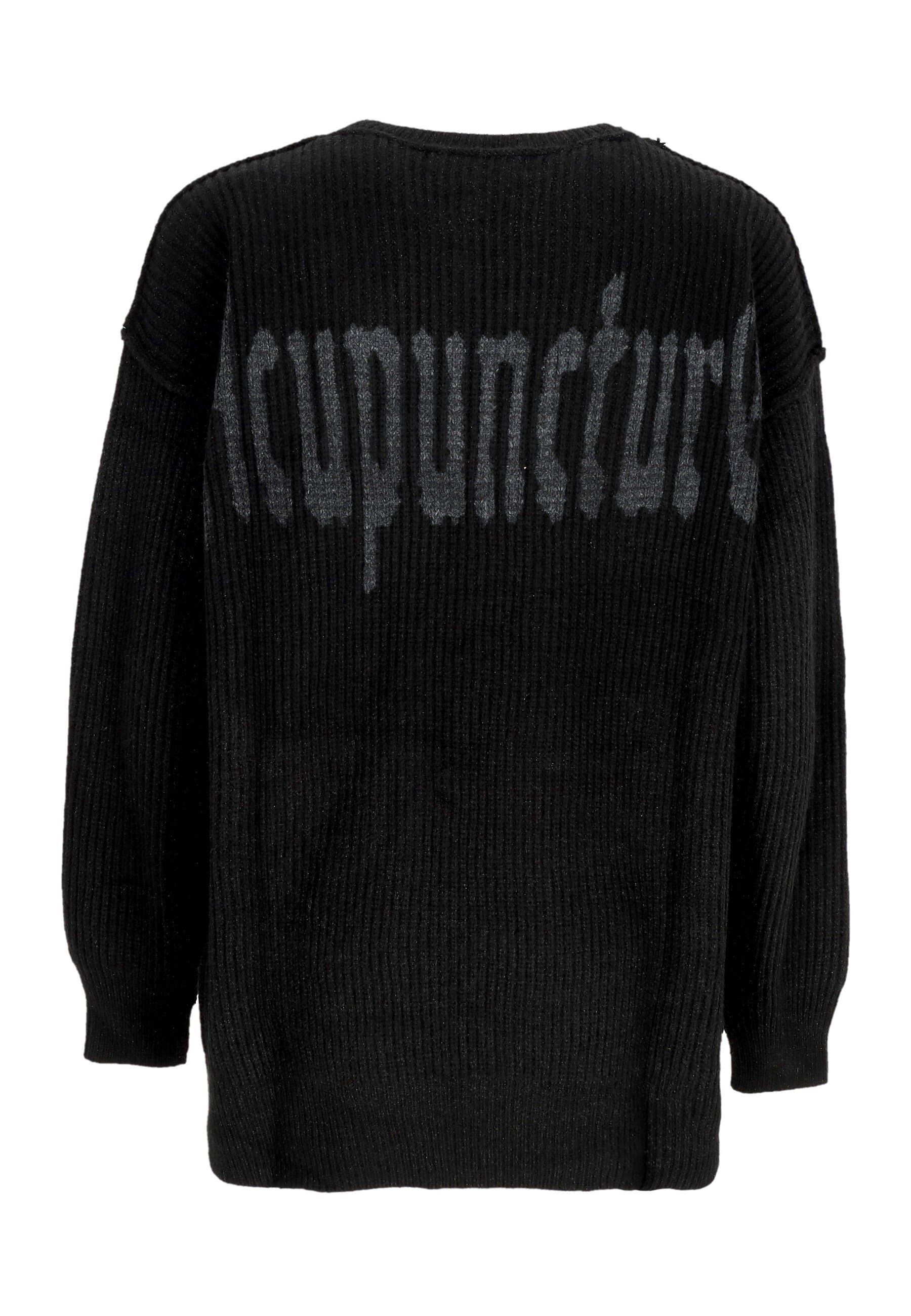 Maglione Uomo Punker Sweater Washed Black HTDM410504