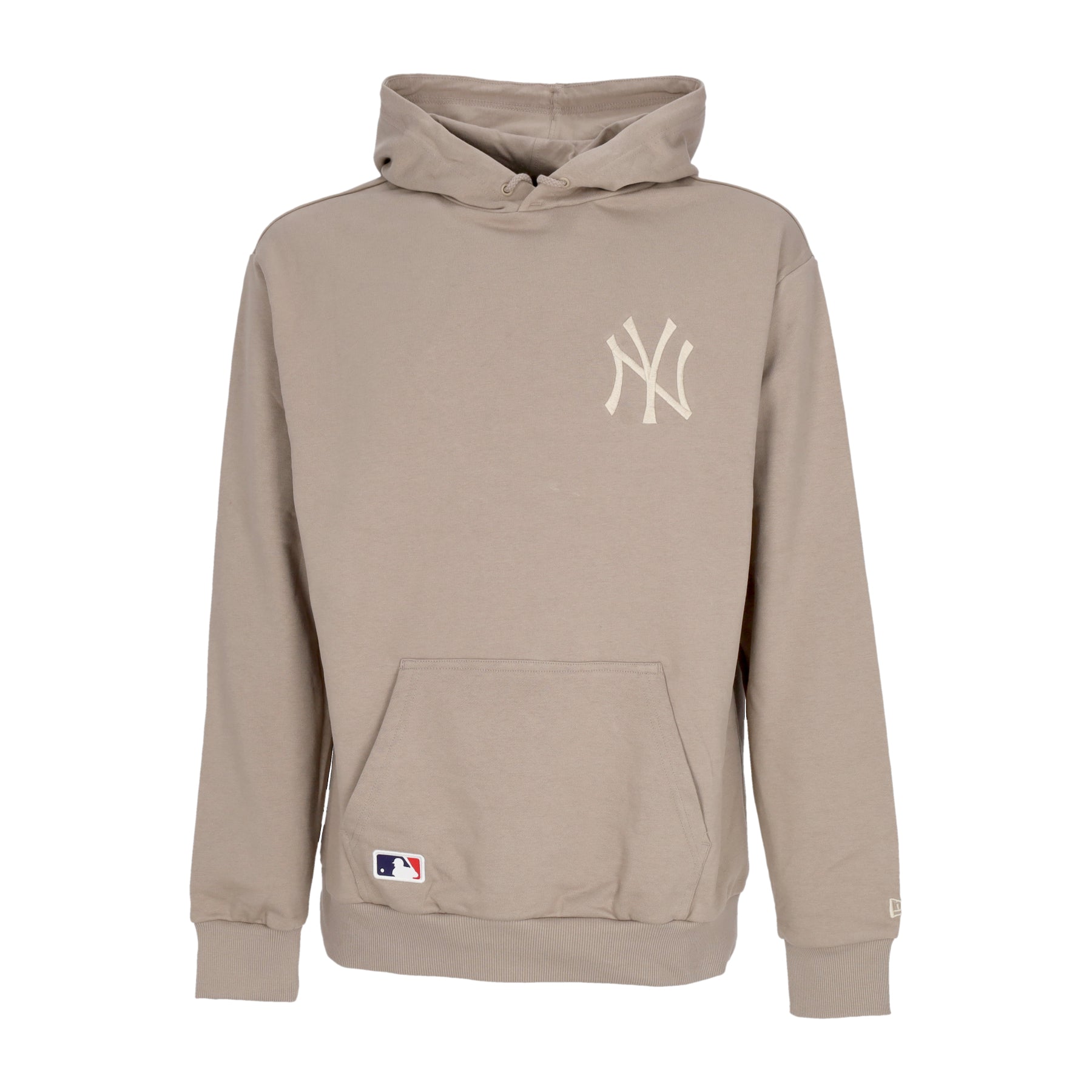 Felpa Cappuccio Uomo Mlb League Essentials Oversize Hoodie Neyyan Air Grey/off White 60435558