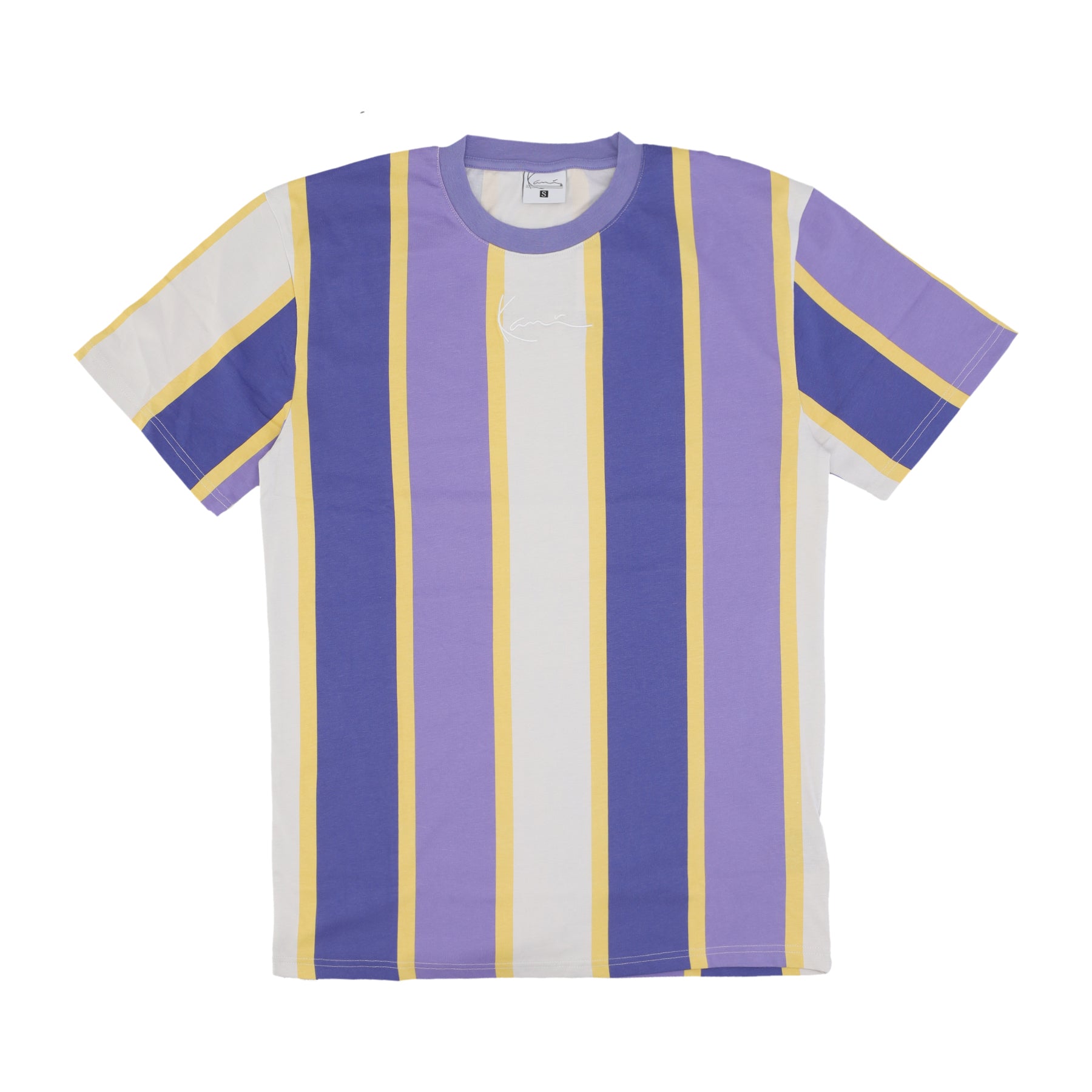 Maglietta Uomo Small Signature Stripe Tee Lilac/navy/off White 6069095