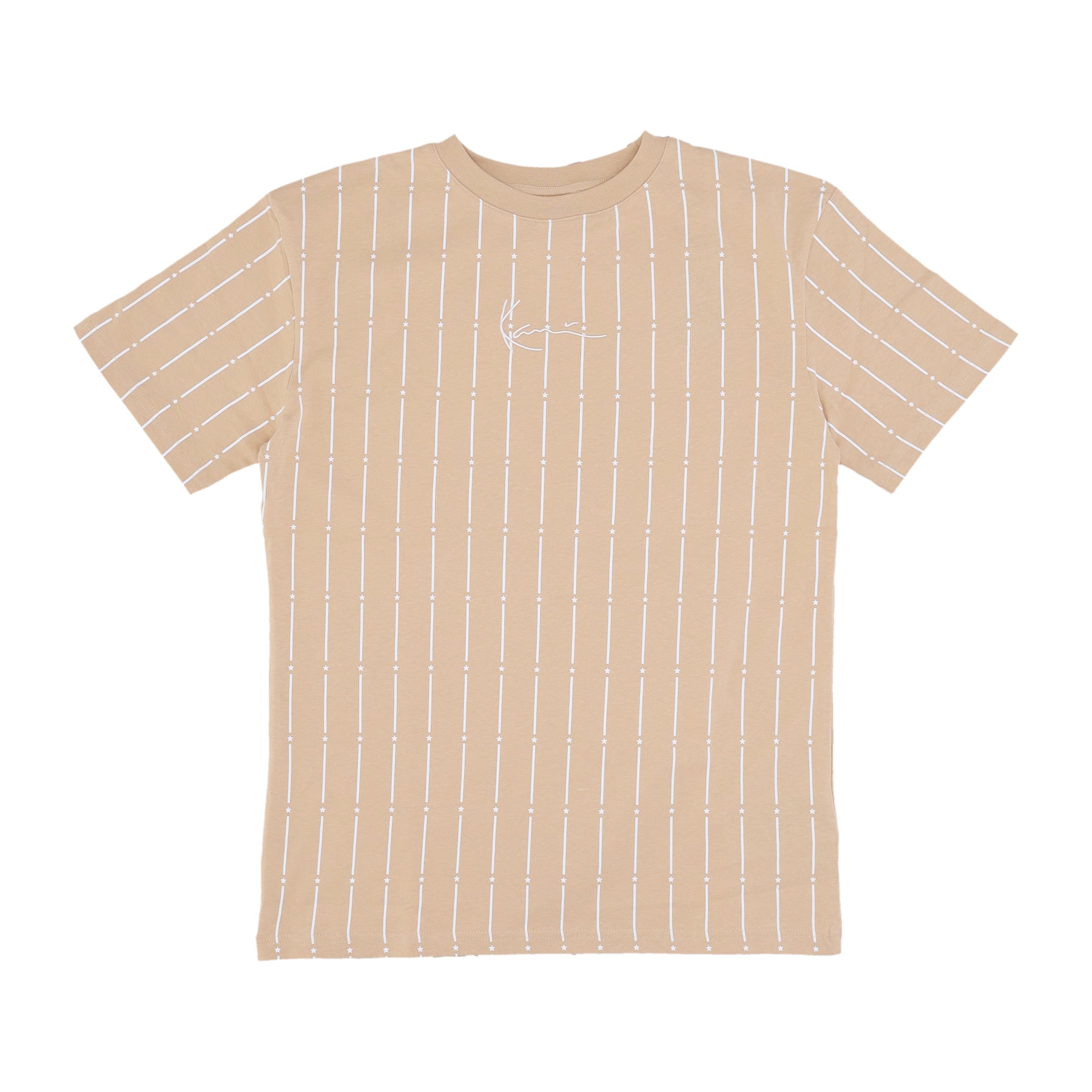 Maglietta Donna W Small Signature Star Pinstripe Os Tee Sand/off White 6137727
