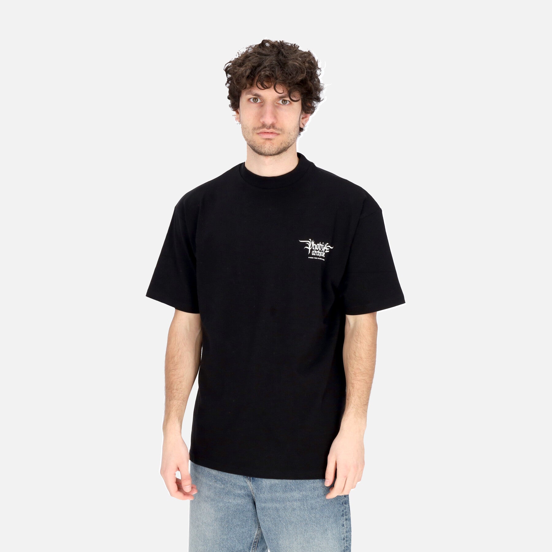 Maglietta Uomo Fiery Cobra Print Tee Black/orange PH00644