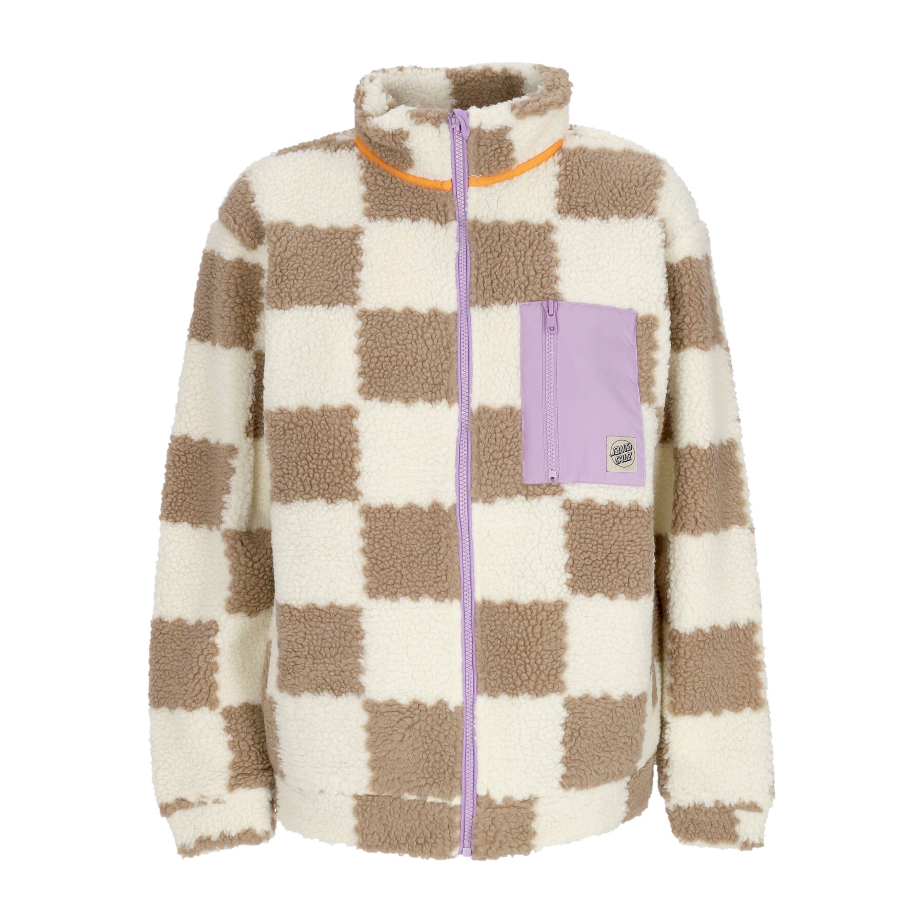 Orsetto Donna Sydney Sherpa Fleece Brown Checkerboard SCA-WJA-0458