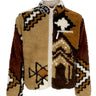 Orsetto Uomo Moroccan Rug Sherpa Jacket Brown Multi 121800575