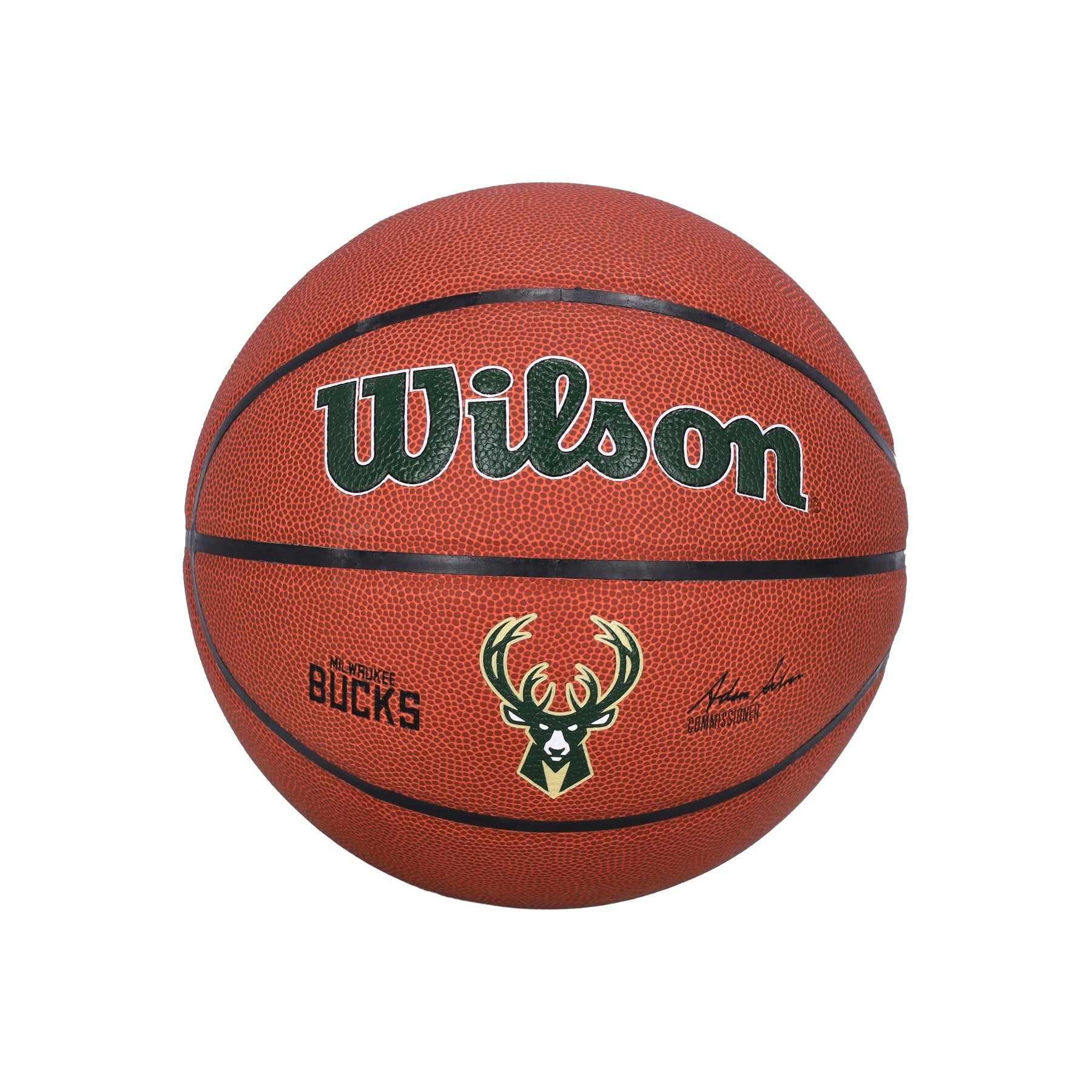 Pallone Uomo Nba Team Alliance Basketball Size 7 Milbuc Brown/original Team Colors WTB3100XBMIL