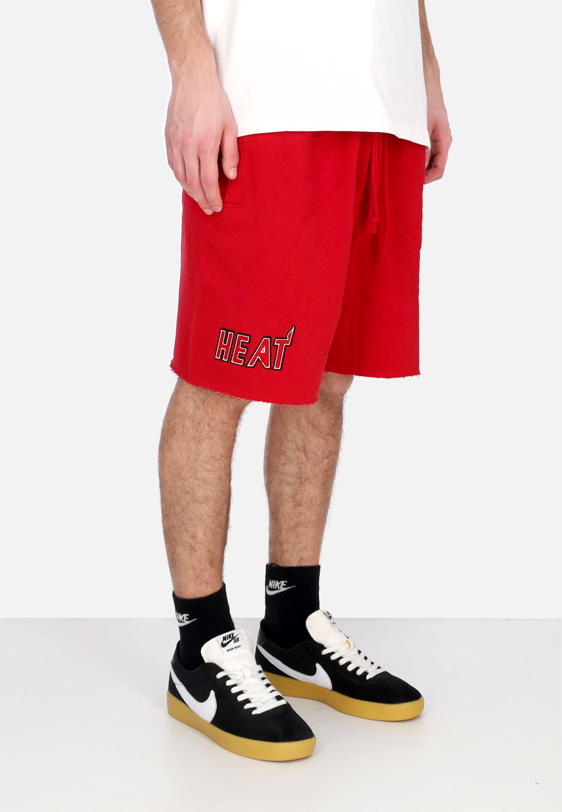 Pantalone Corto Tuta Felpato Uomo Nba Postgame Vintage Logo Fleece Short Miahea Scarlet PSHR6596-MHEYYPPPSCAR