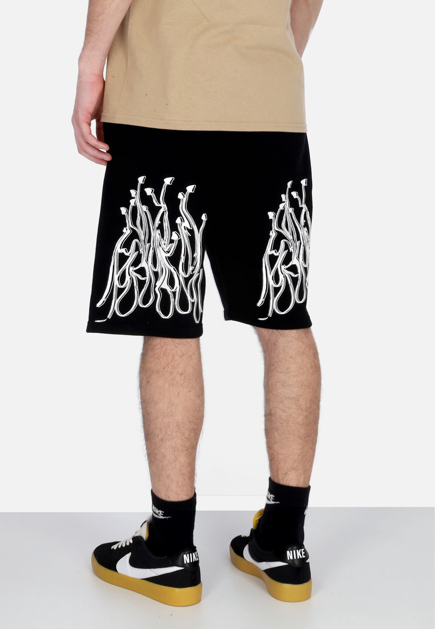 Pantalone Corto Tuta Uomo Flame Bermuda Black 24SSMU34003-01