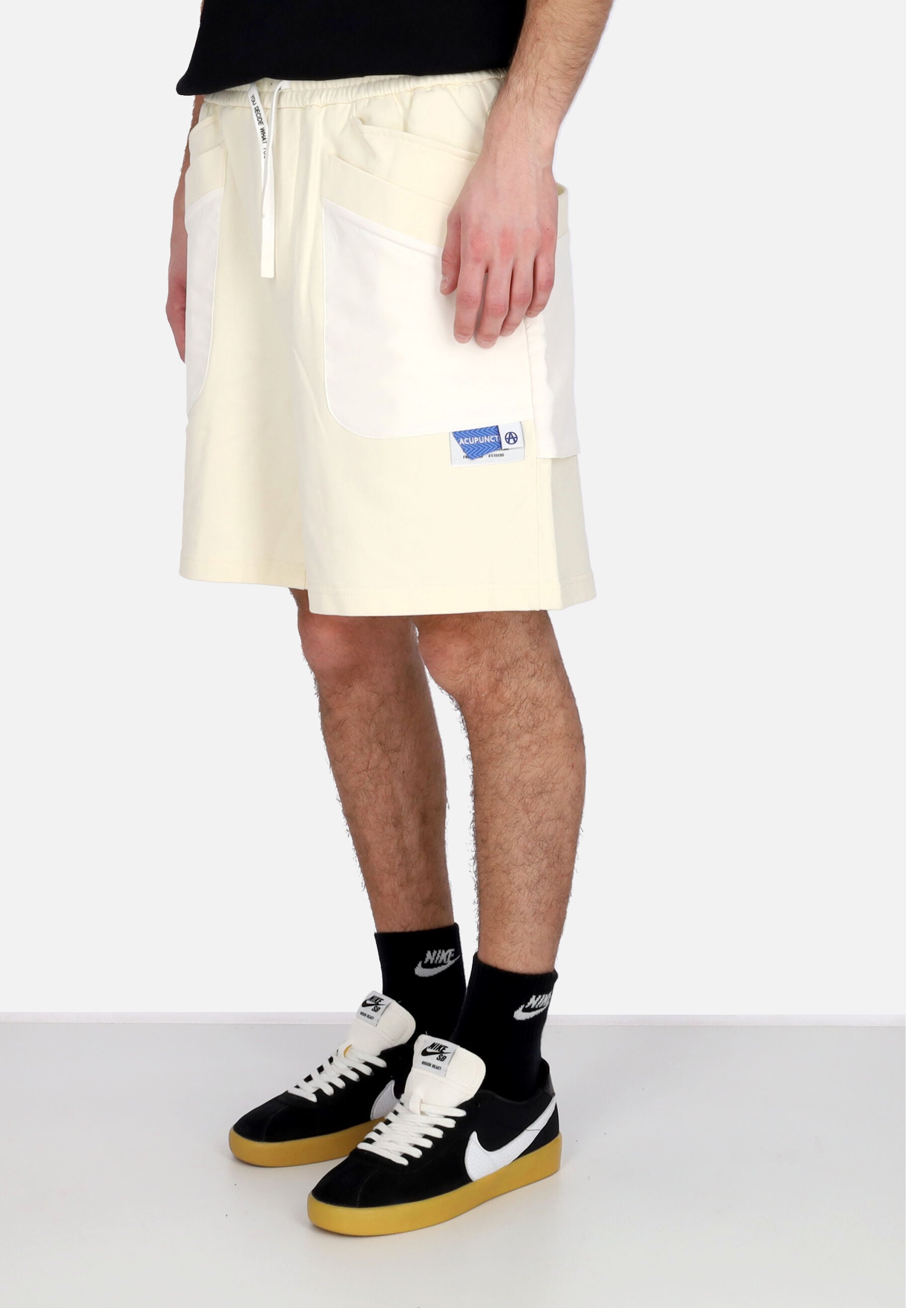 Pantalone Corto Tuta Uomo Label Shorts Cream HABM832202