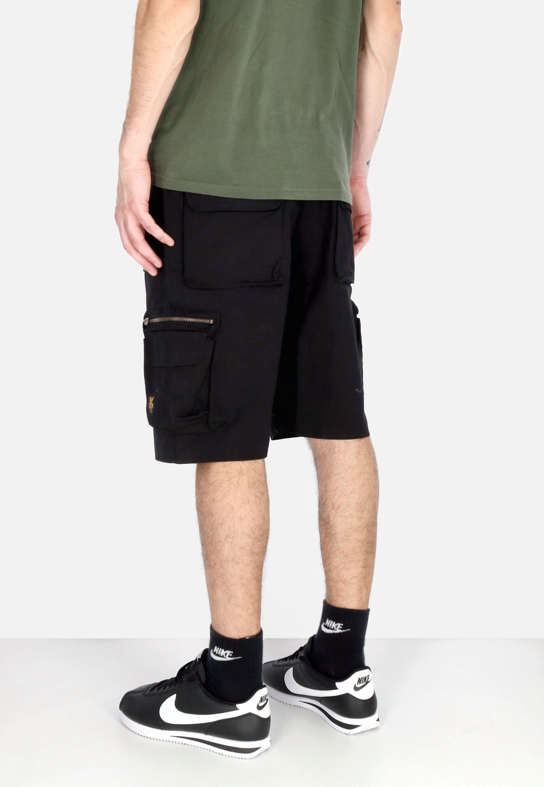 Pantalone Corto Uomo Cargo Shorts Black BMSOM4103