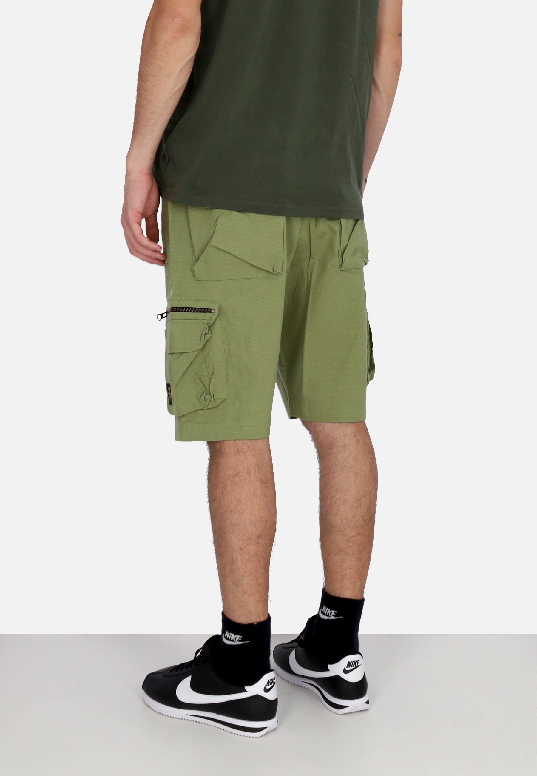 Pantalone Corto Uomo Cargo Shorts Military Green BMSOM4103