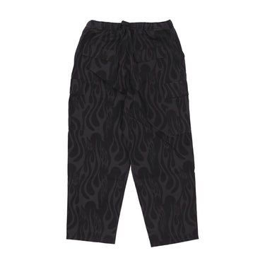 Pantalone Corto Uomo Flames And Gotic Logo Cargo Pants Black VS01138