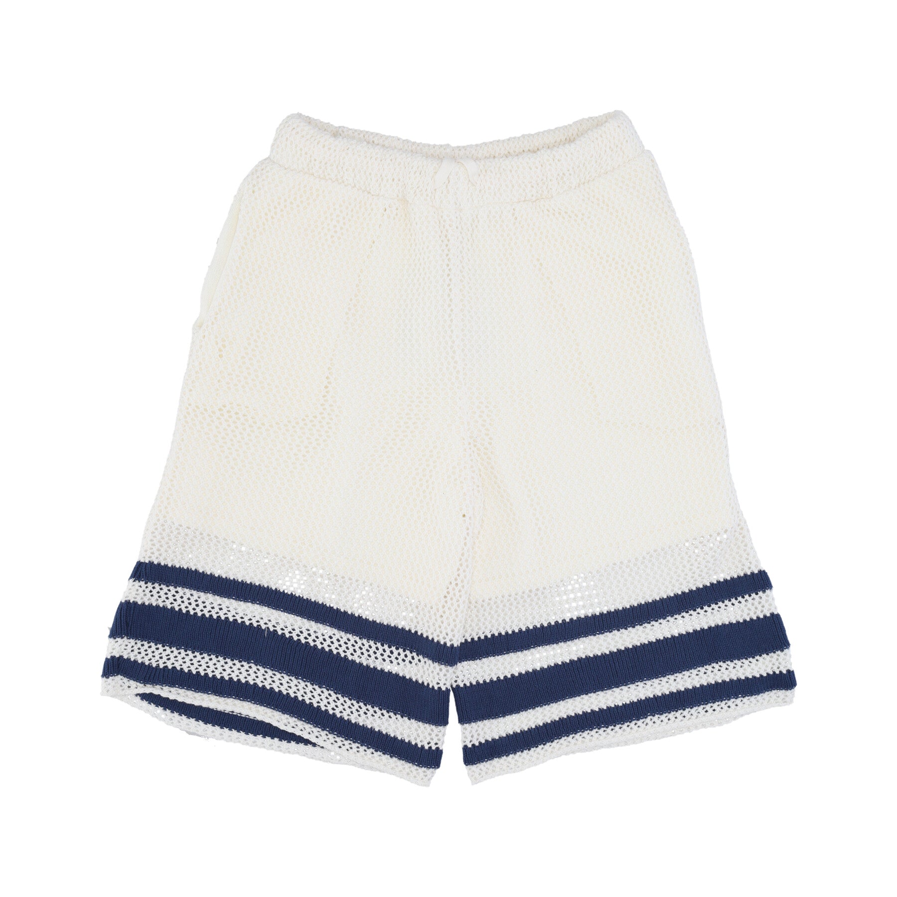 Pantalone Corto Uomo Shane Knit Stripe Short White 106K