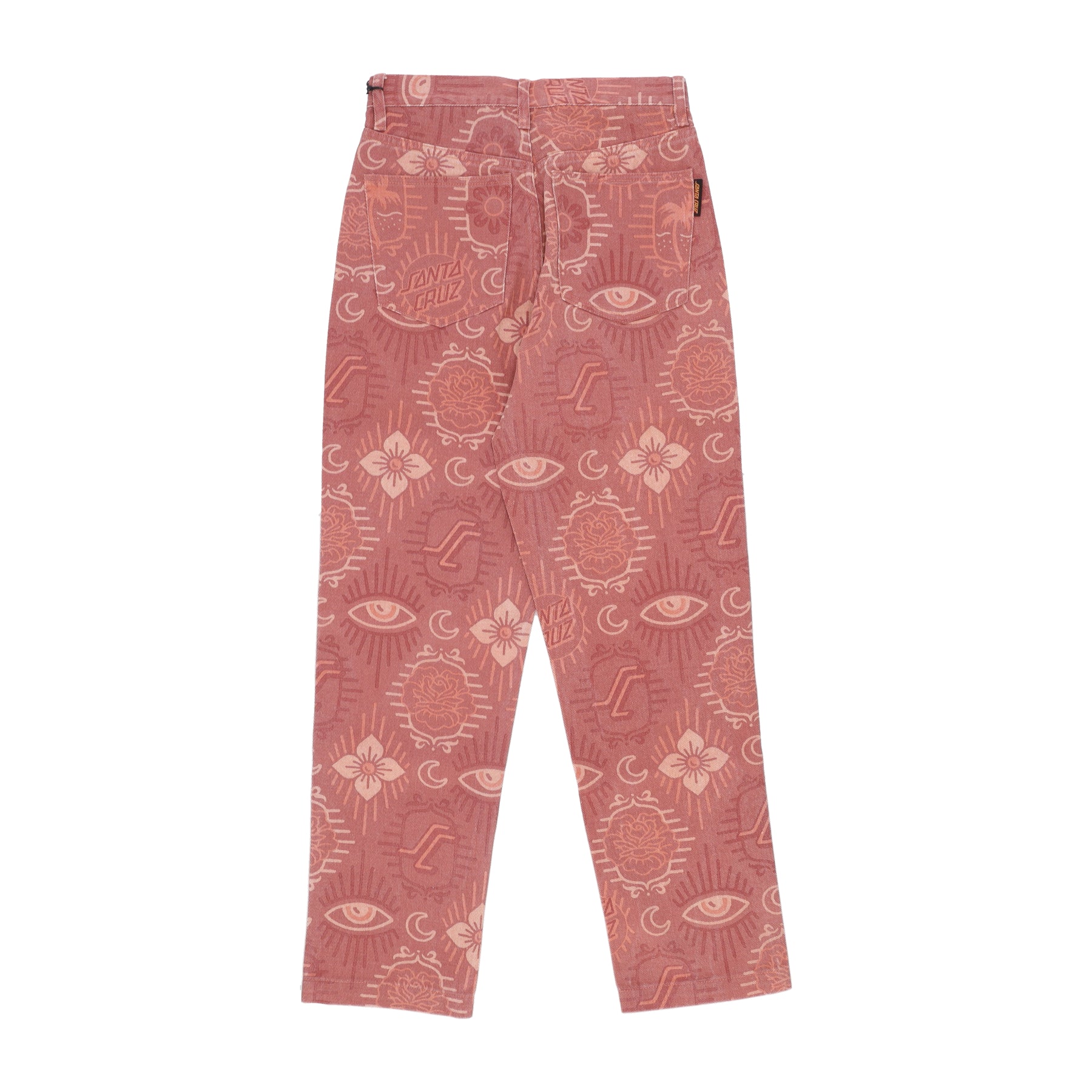 Pantalone Lungo Donna Classic Dad Jeans Red Patchwork SCA-WPT-1024