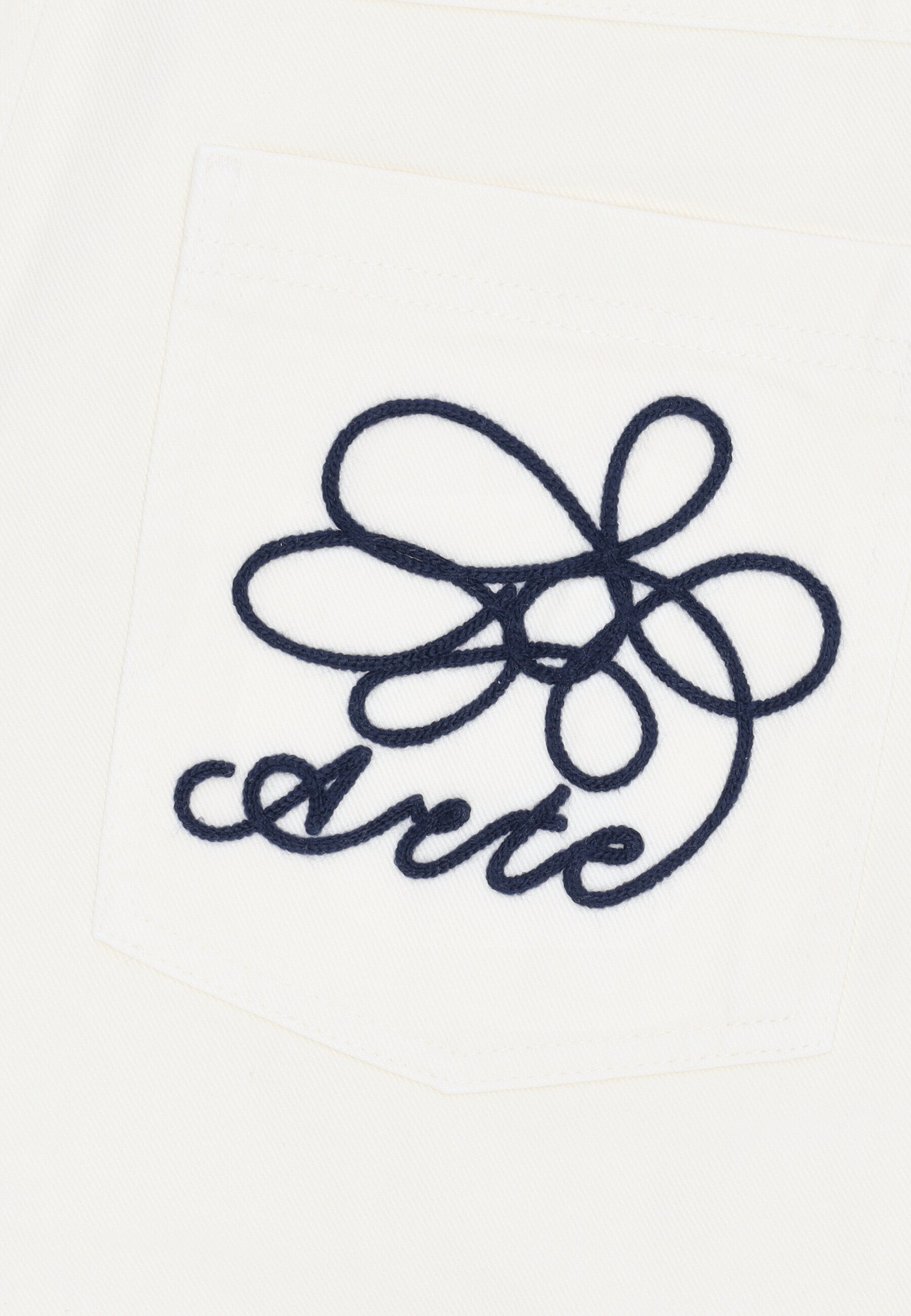 Pantalone Lungo Uomo Embroidery Pocket Pants Cream 147P