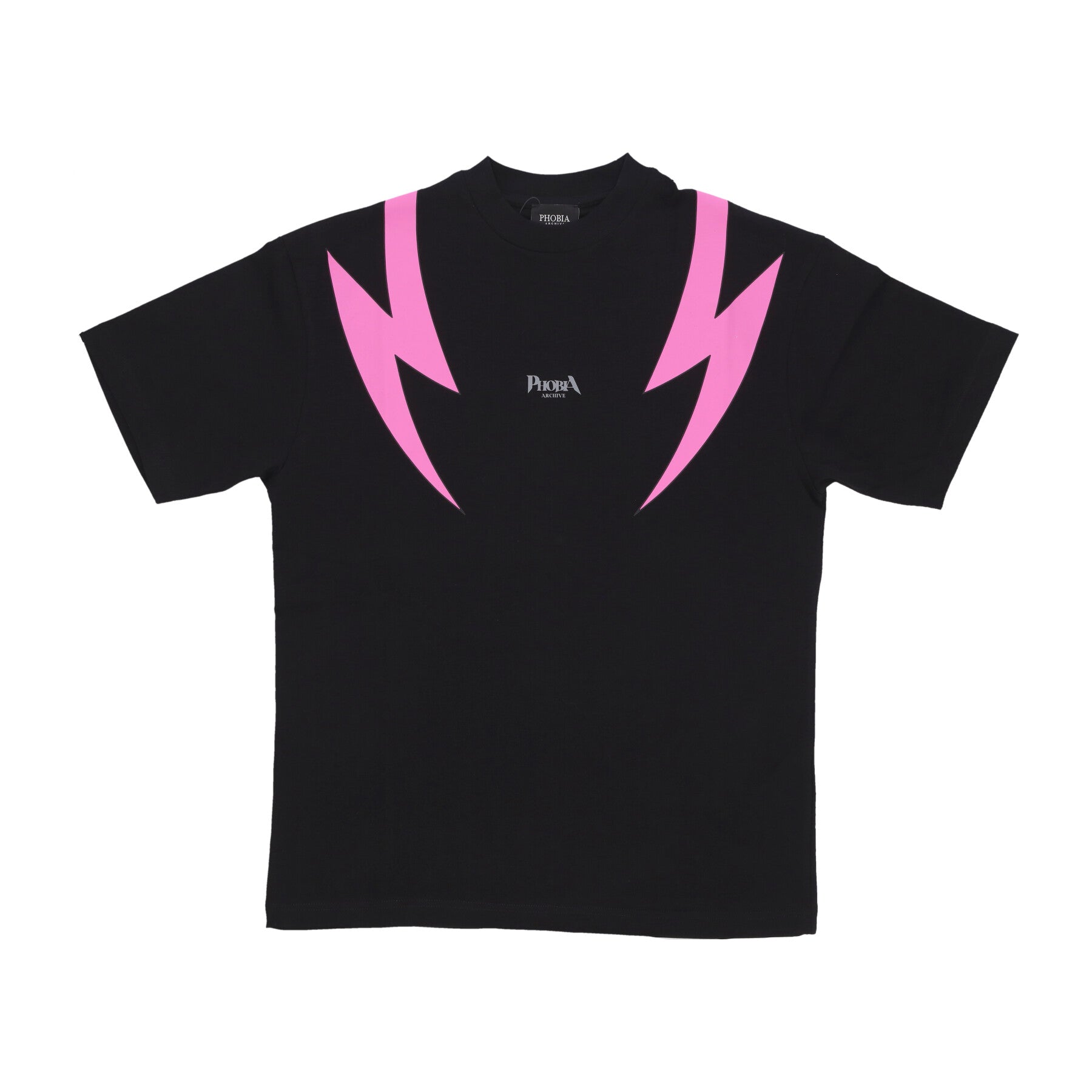 Maglietta Uomo Screaming Skulls Print Tee Black/pink PH00654