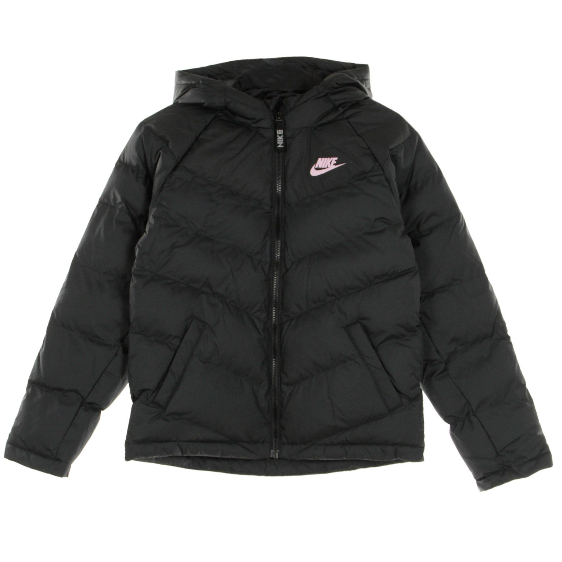 Piumino Ragazza Sportswear Synthetic Fill Jacket Black/black/black/lt Arctic Pink CU9157