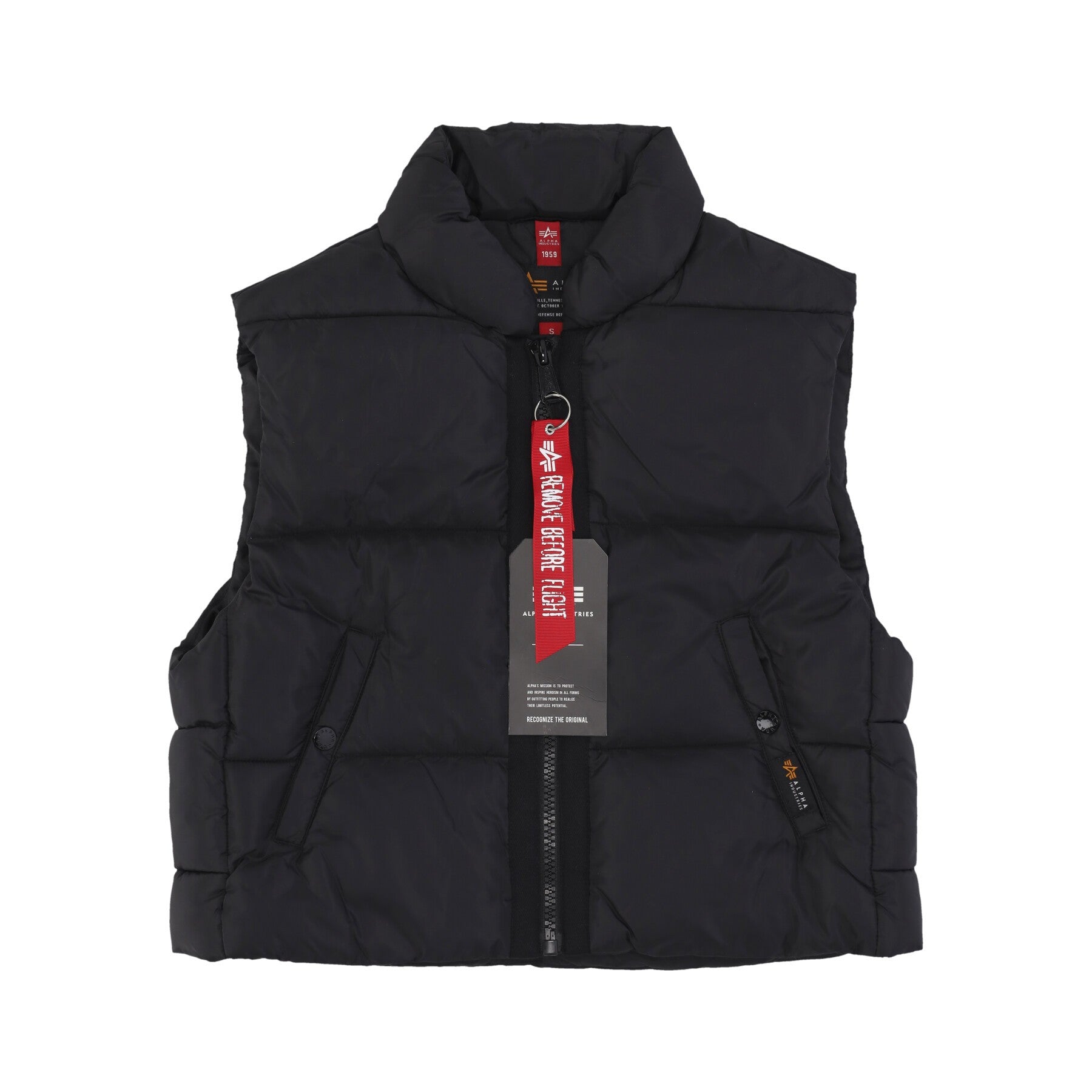 Piumino Smanicato Donna Puffer Vest Cropped Black 138007