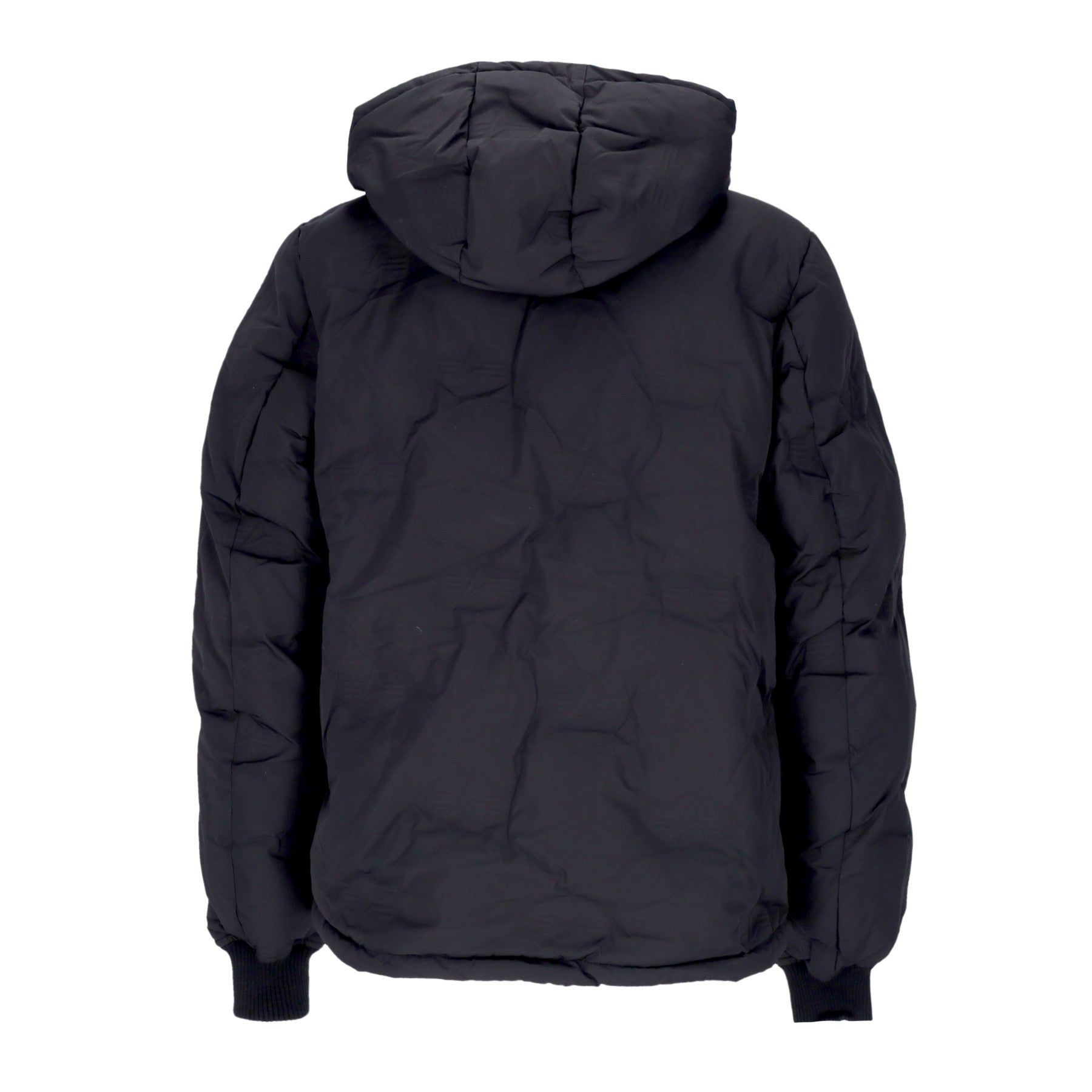 Piumino Uomo Hooded Logo Puffer Black 108107